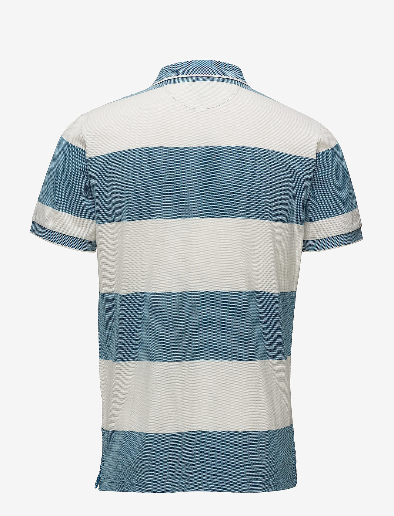 GANT - O1. 4-COL OXFORD STRIPE SS RUGGER - aster blue - 1