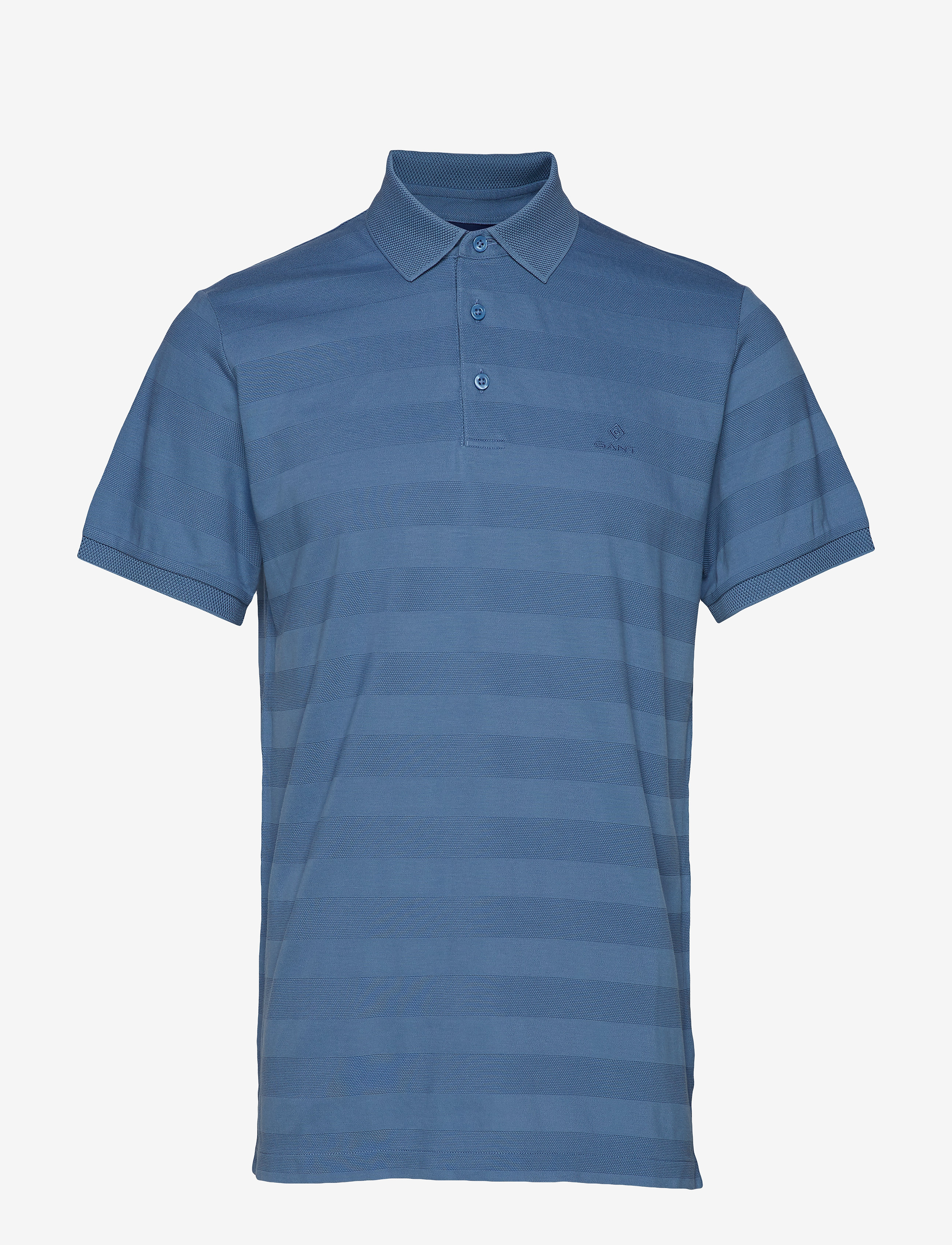 GANT - D1. PIQUE JERSEY STRIPE SS RUGGER - coronet blue - 0
