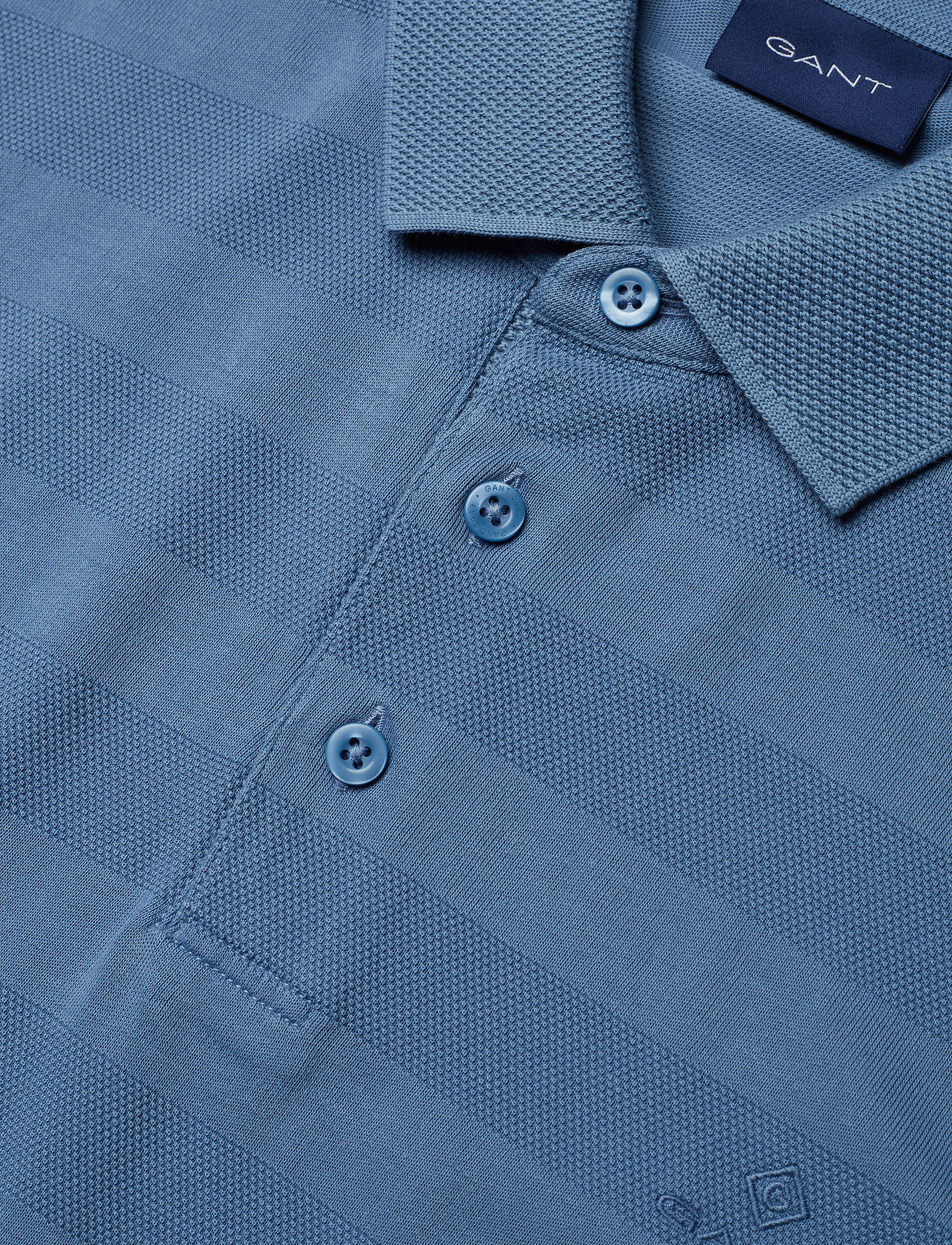 GANT - D1. PIQUE JERSEY STRIPE SS RUGGER - coronet blue - 2