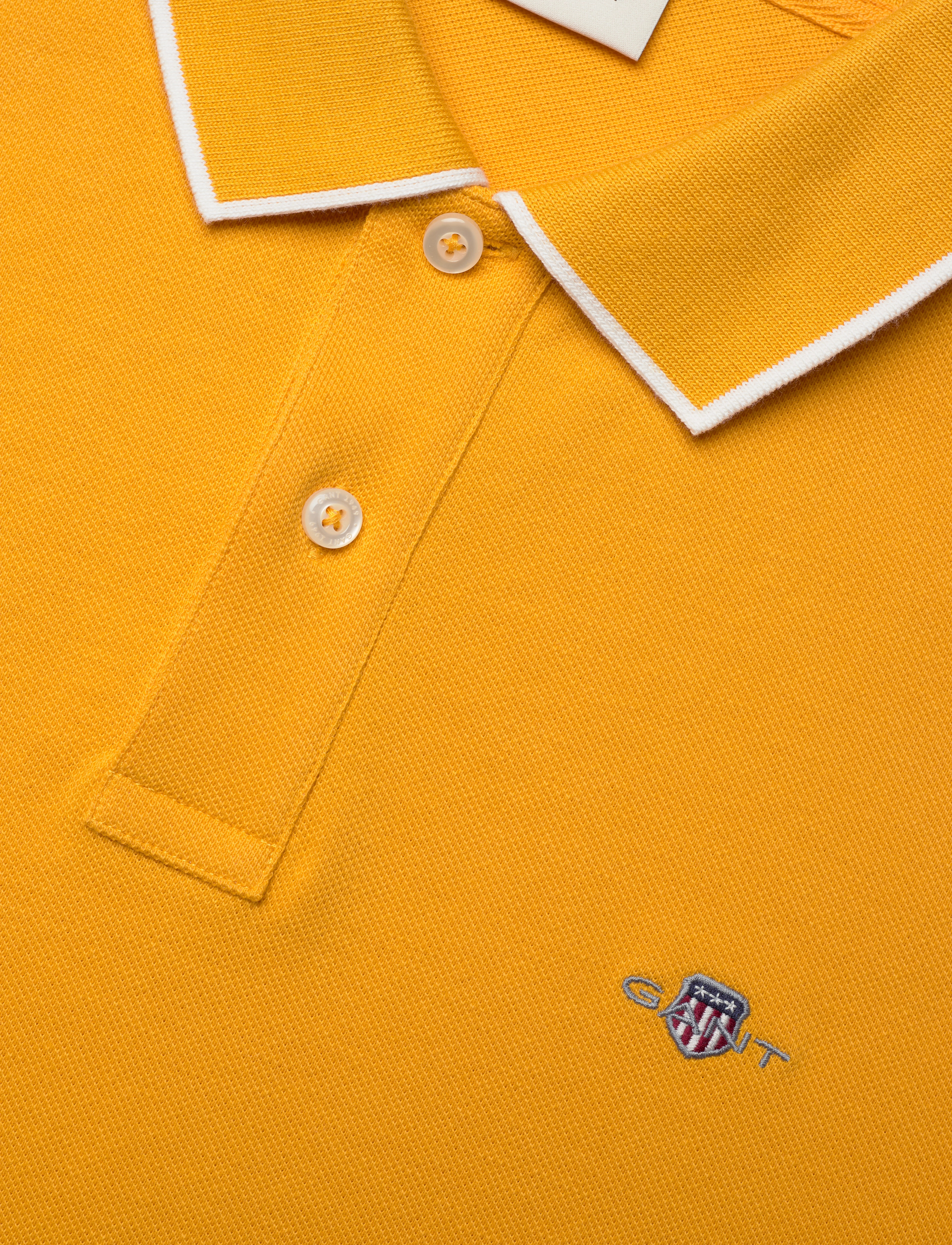 GANT - FRAMED TIPPING SS POLO - medal yellow - 2