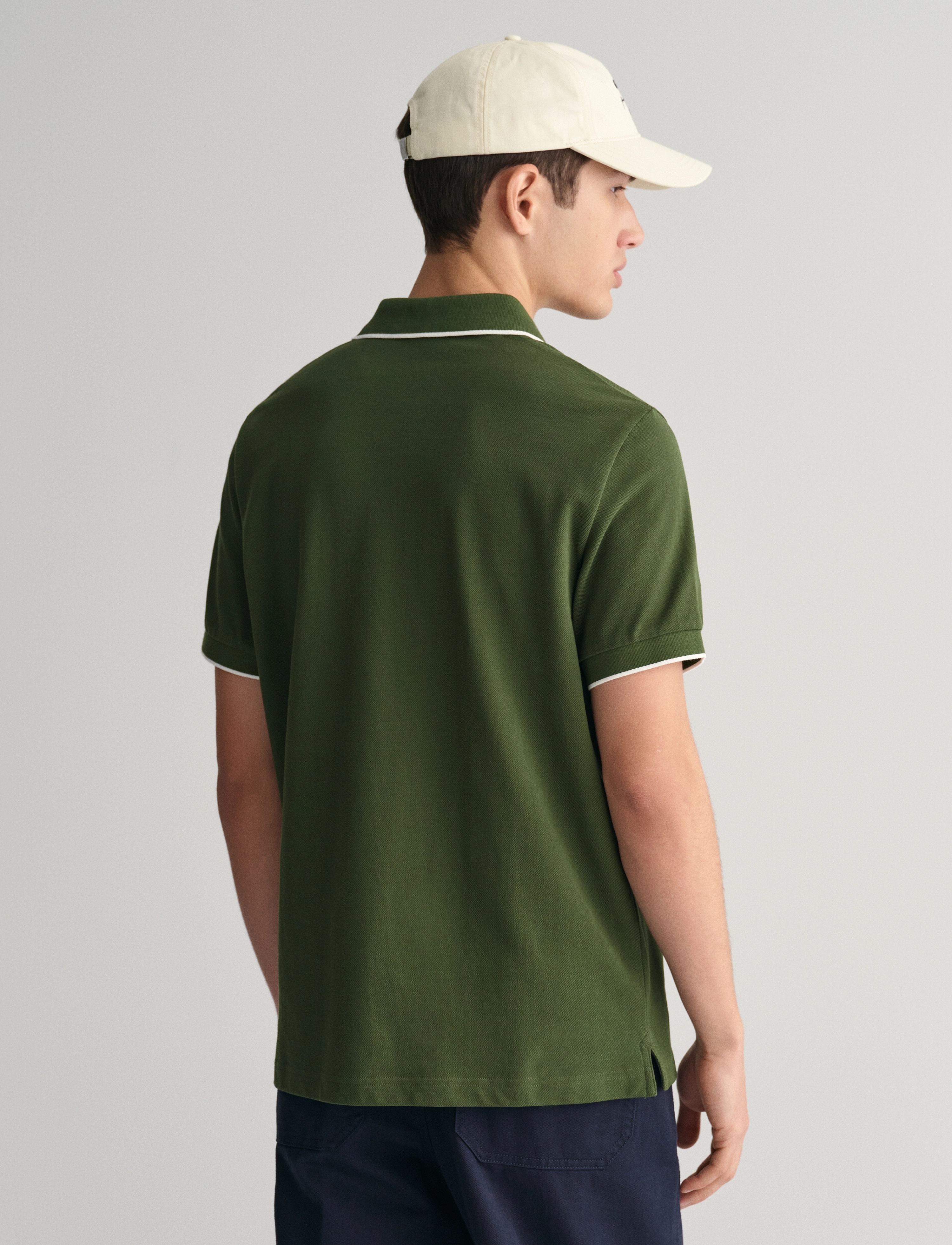 GANT - FRAMED TIPPING SS POLO - pine green - 3