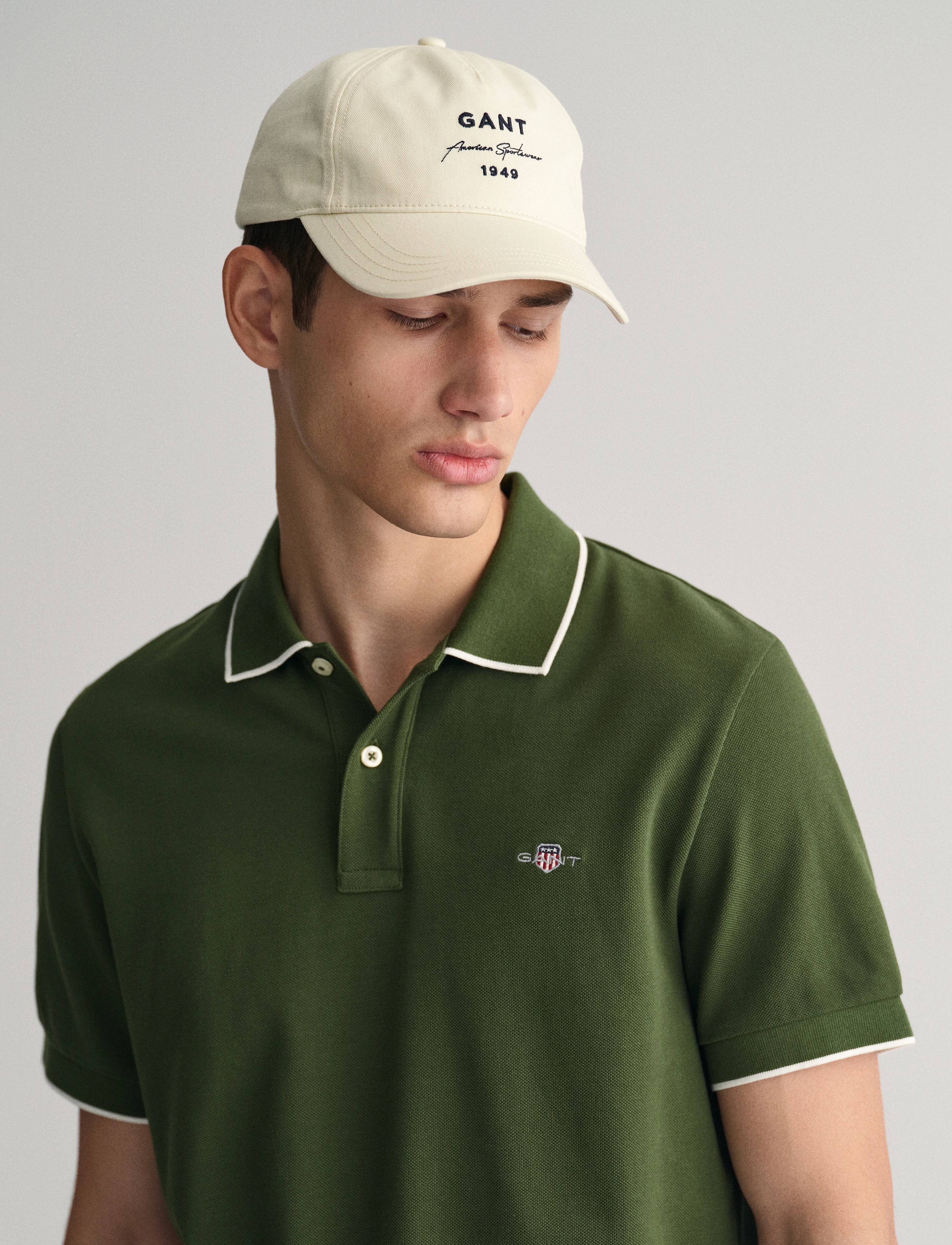 GANT - FRAMED TIPPING SS POLO - pine green - 4