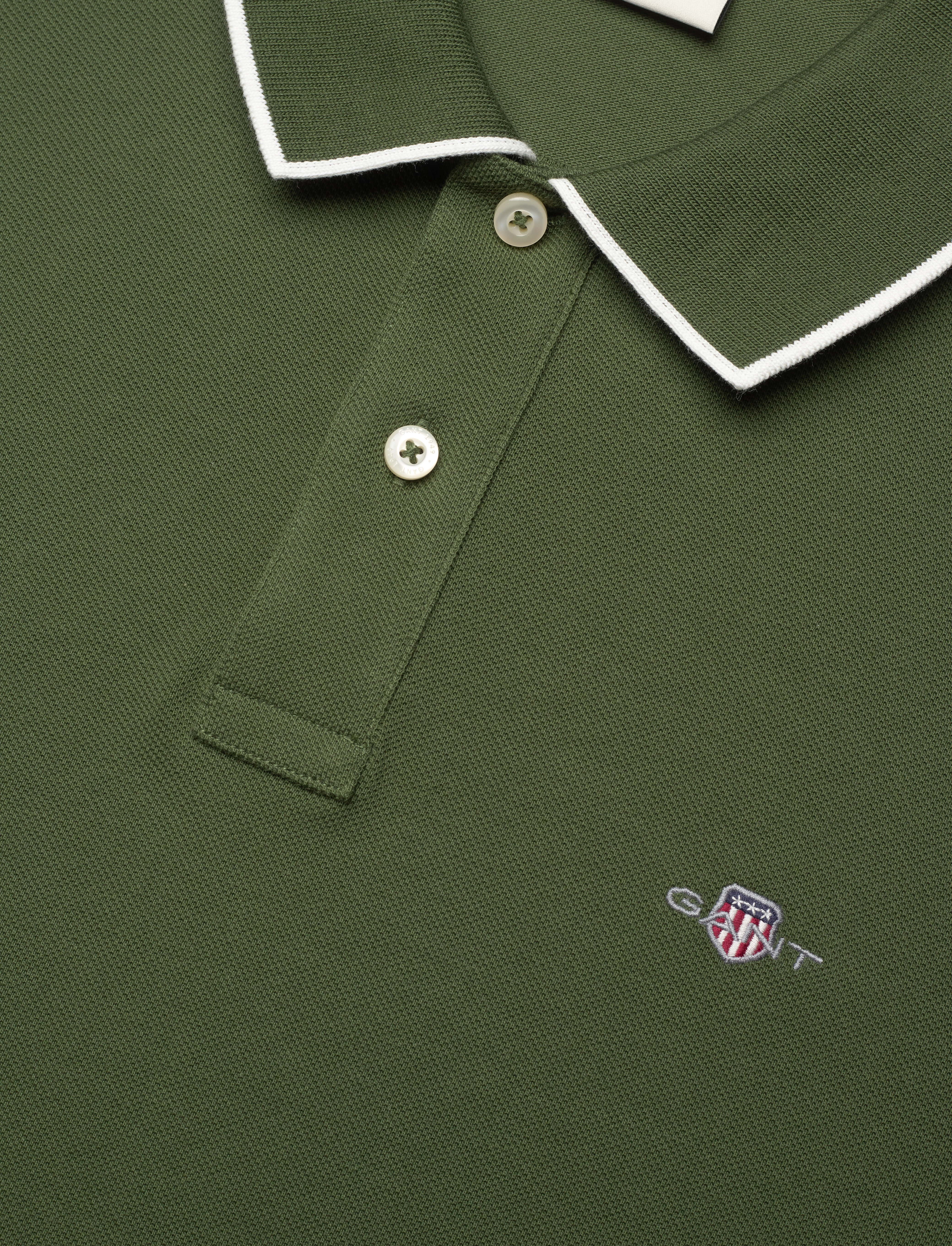GANT - FRAMED TIPPING SS POLO - pine green - 5