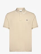 FRAMED TIPPING SS POLO - SILKY BEIGE