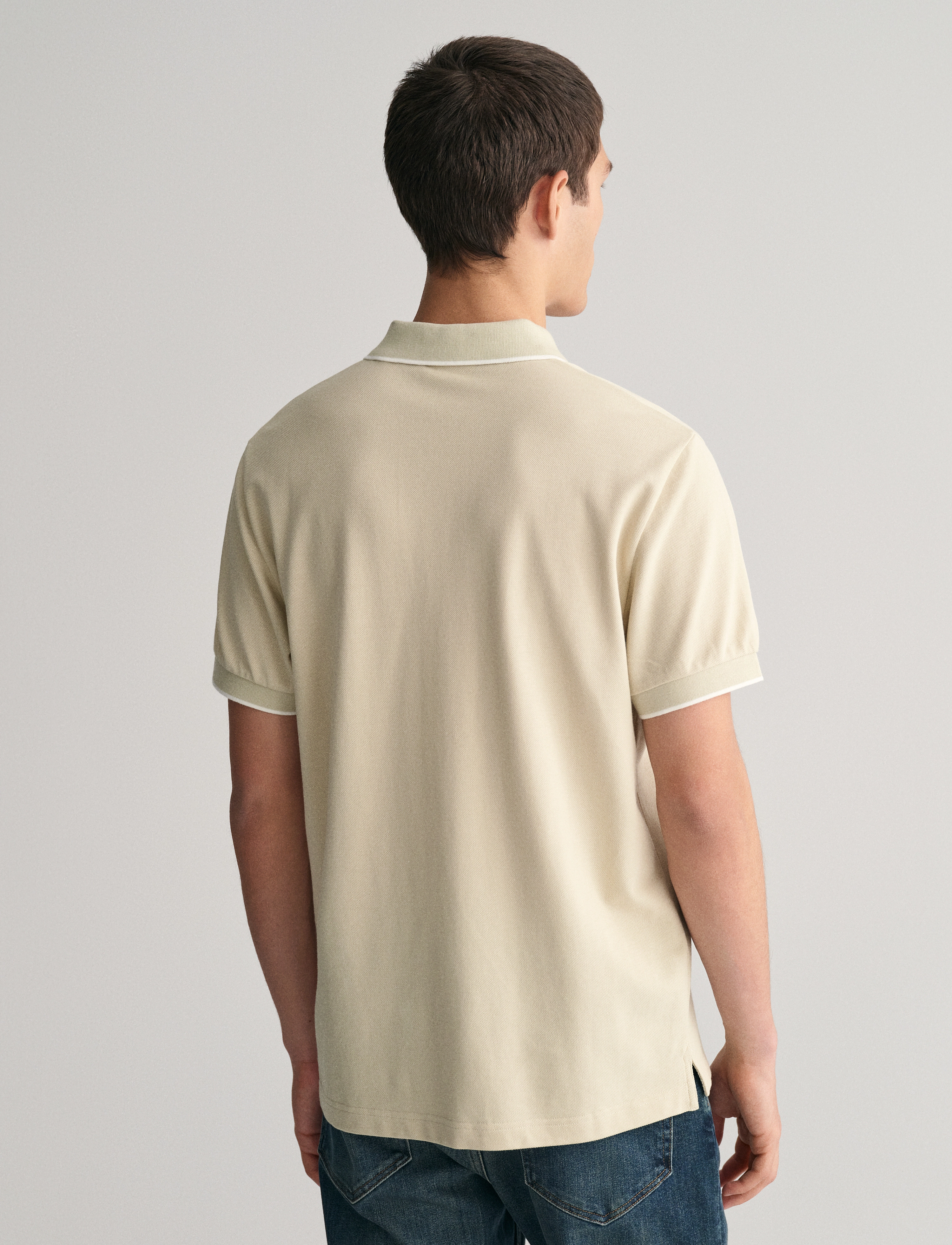 GANT - FRAMED TIPPING SS POLO - silky beige - 3