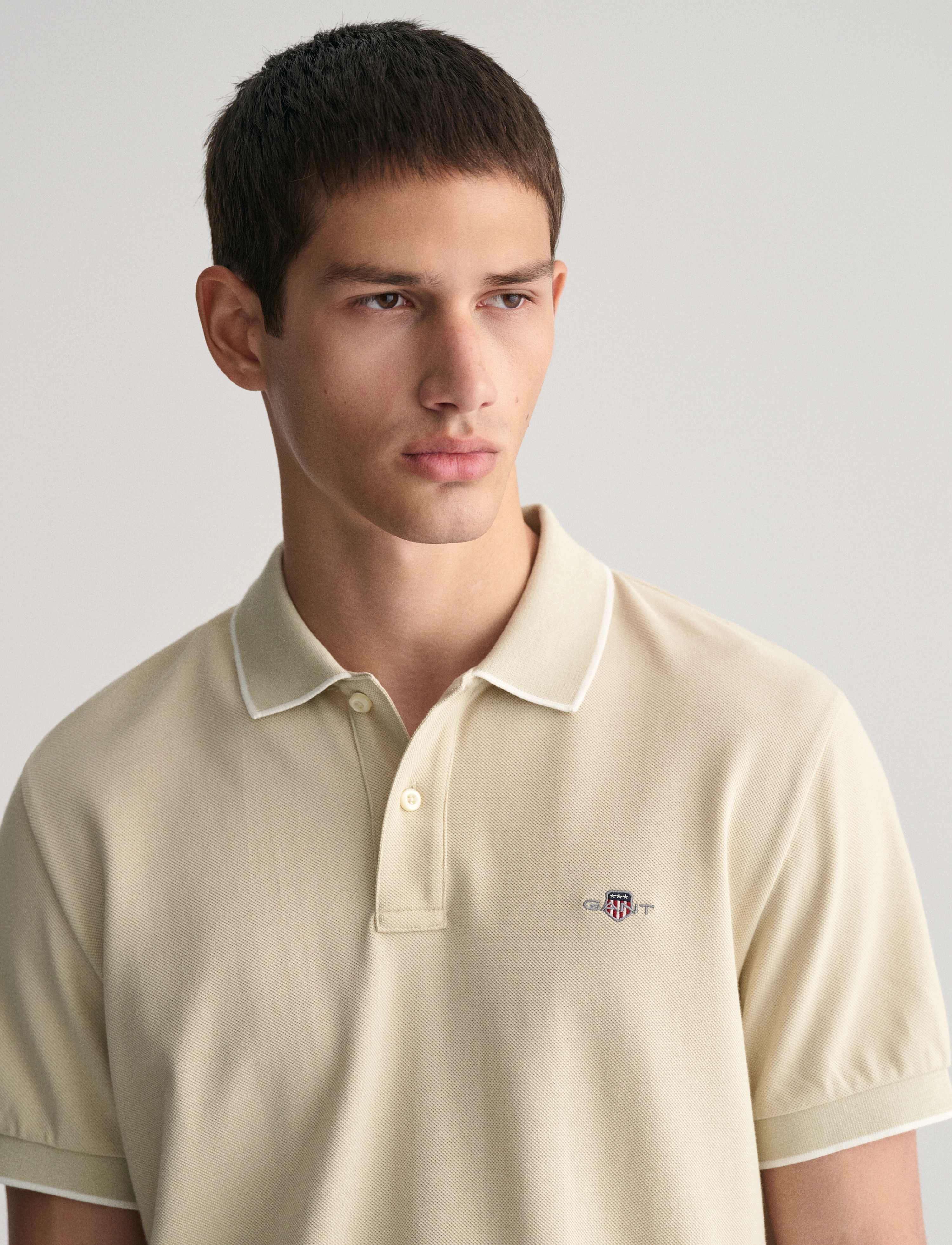 GANT - FRAMED TIPPING SS POLO - silky beige - 4
