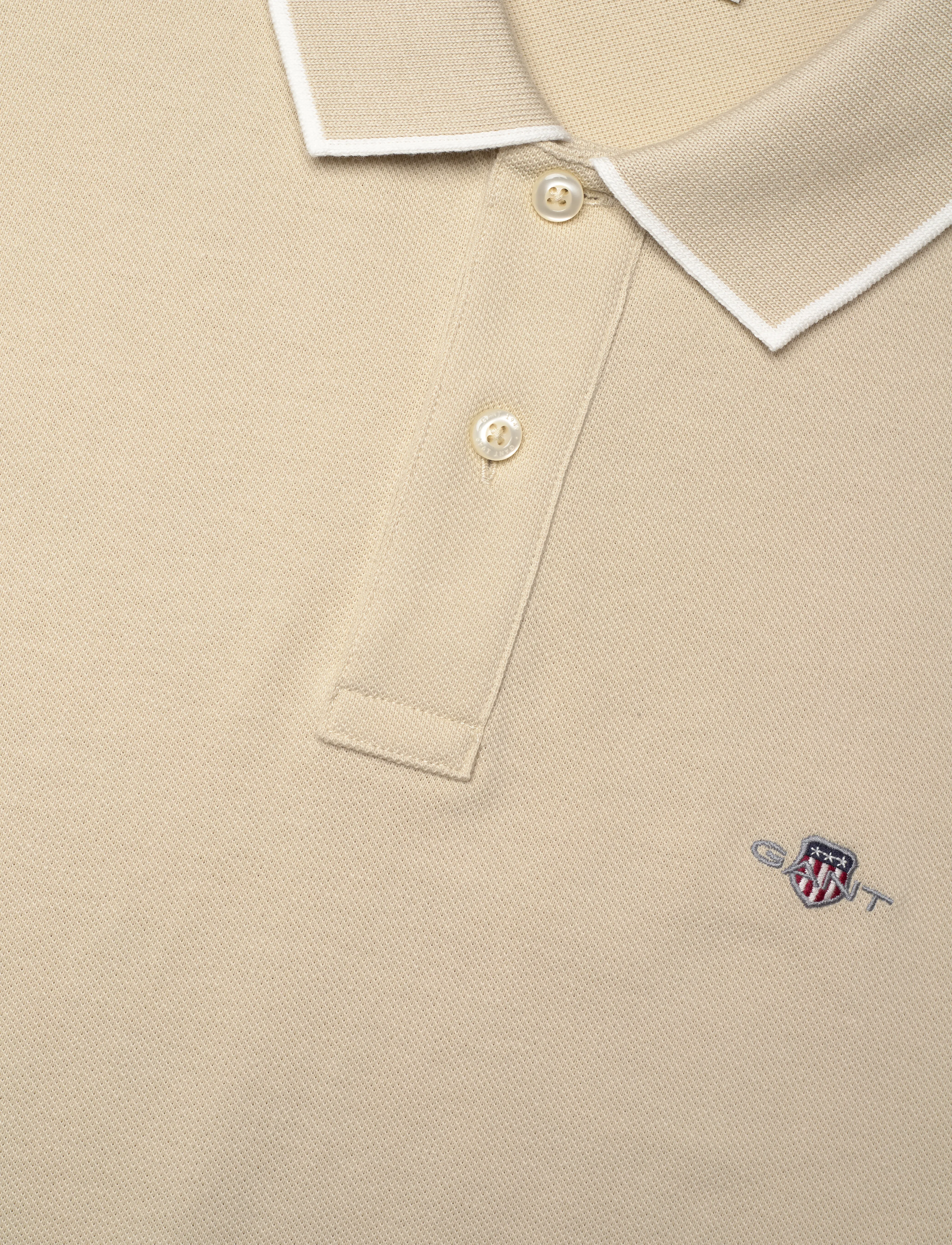 GANT - FRAMED TIPPING SS POLO - silky beige - 5