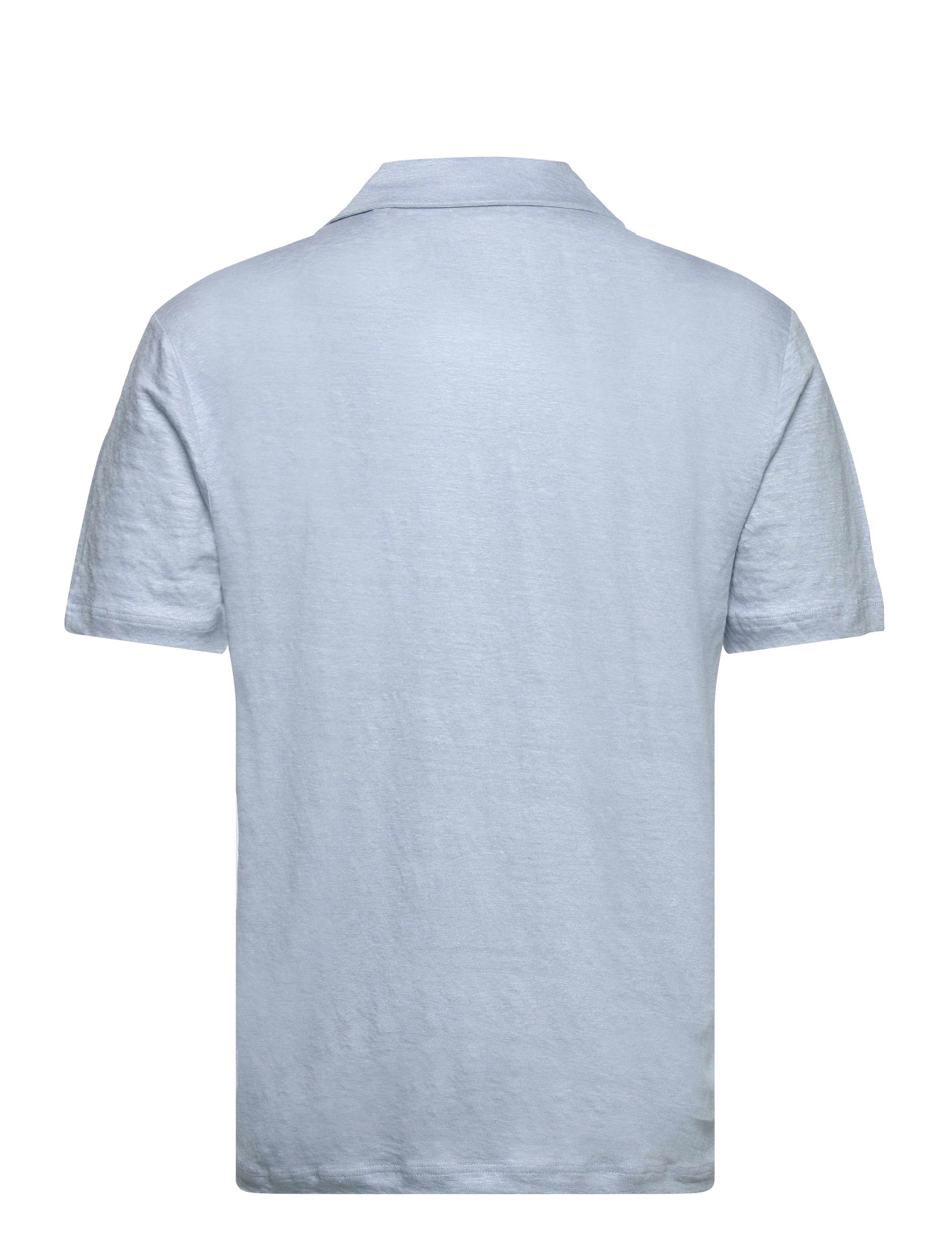 GANT - LINEN SS POLO - dove blue - 1