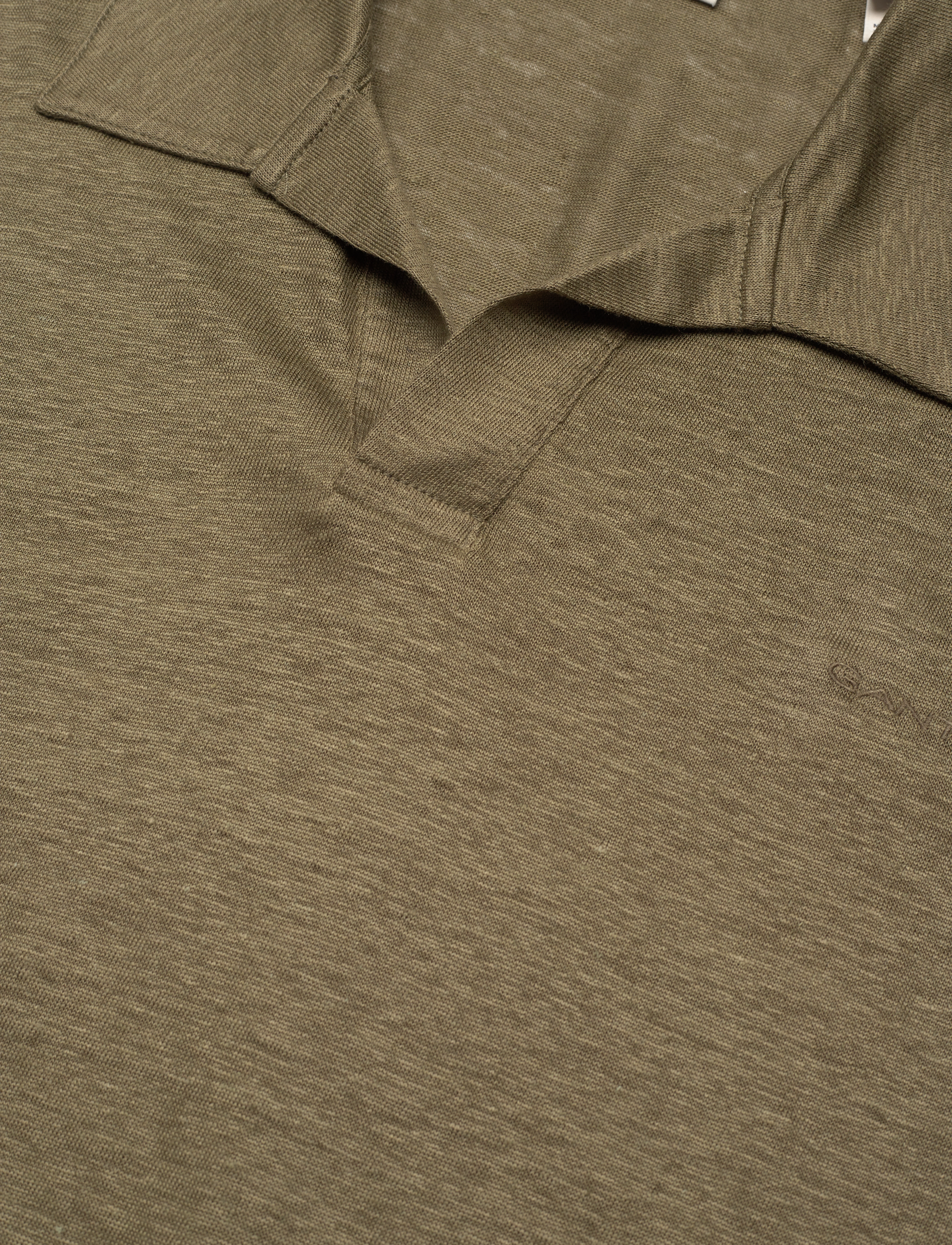GANT - LINEN SS POLO - juniper green - 2