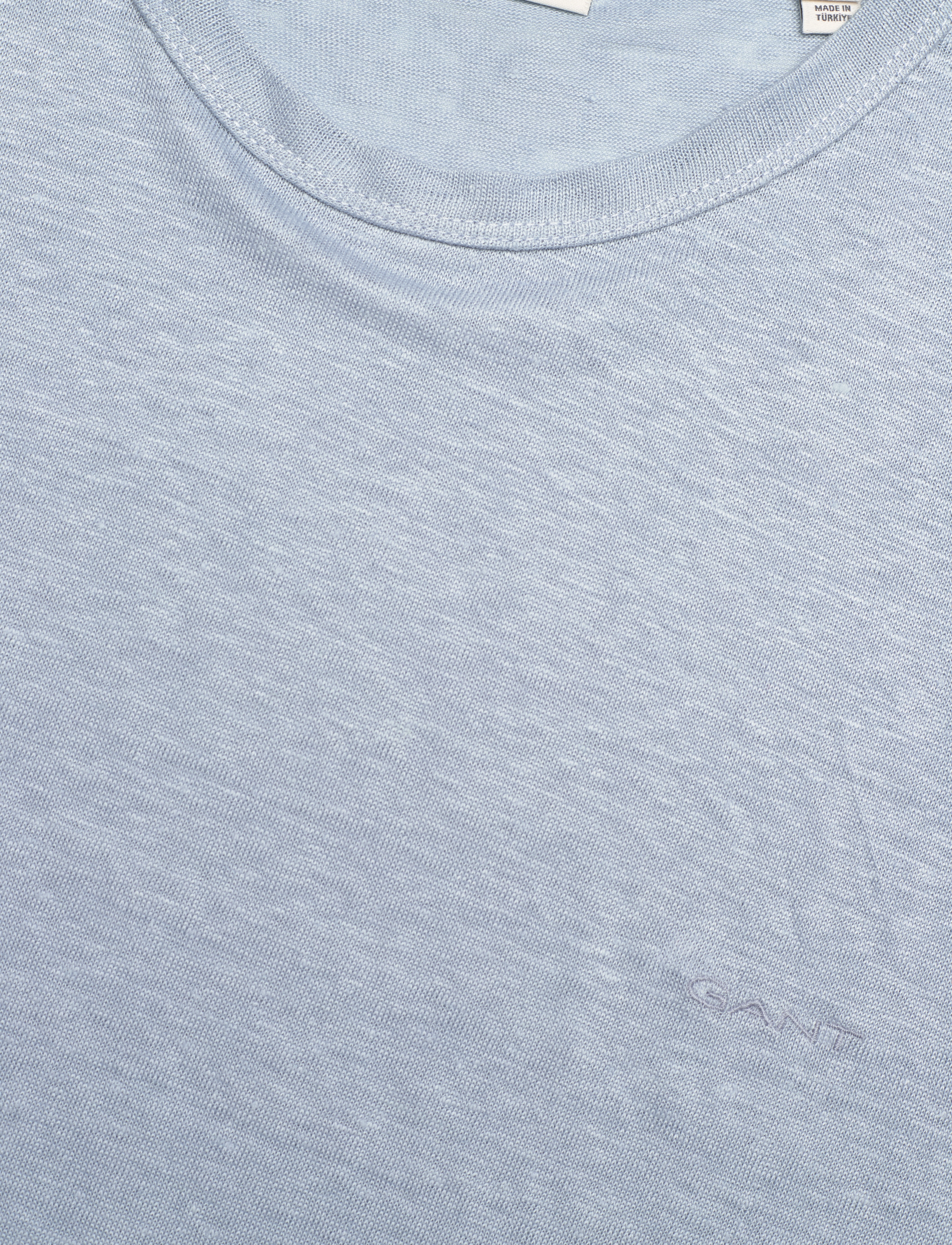 GANT - LINEN SS T-SHIRT - dove blue - 2