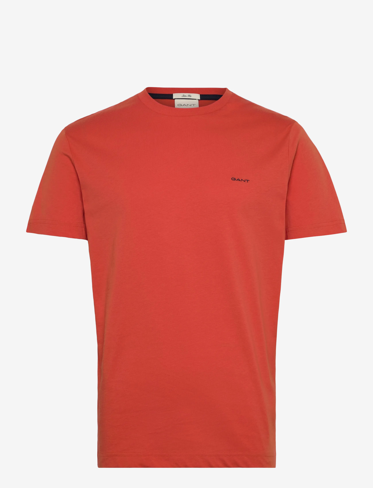 GANT - CONTRAST LOGO SS T-SHIRT - marškinėliai trumpomis rankovėmis - deep orange - 0