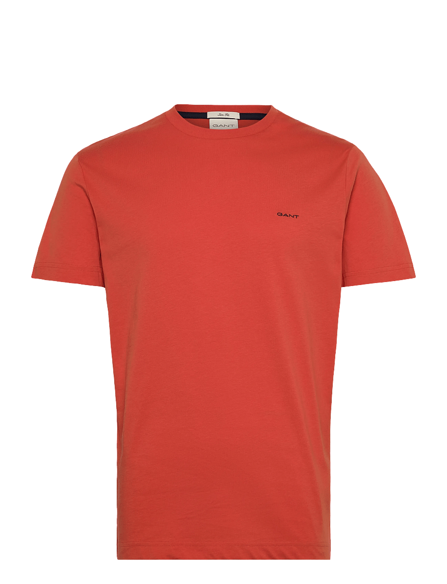 Gant - CONTRAST LOGO SS T-SHIRT - deep orange - 0