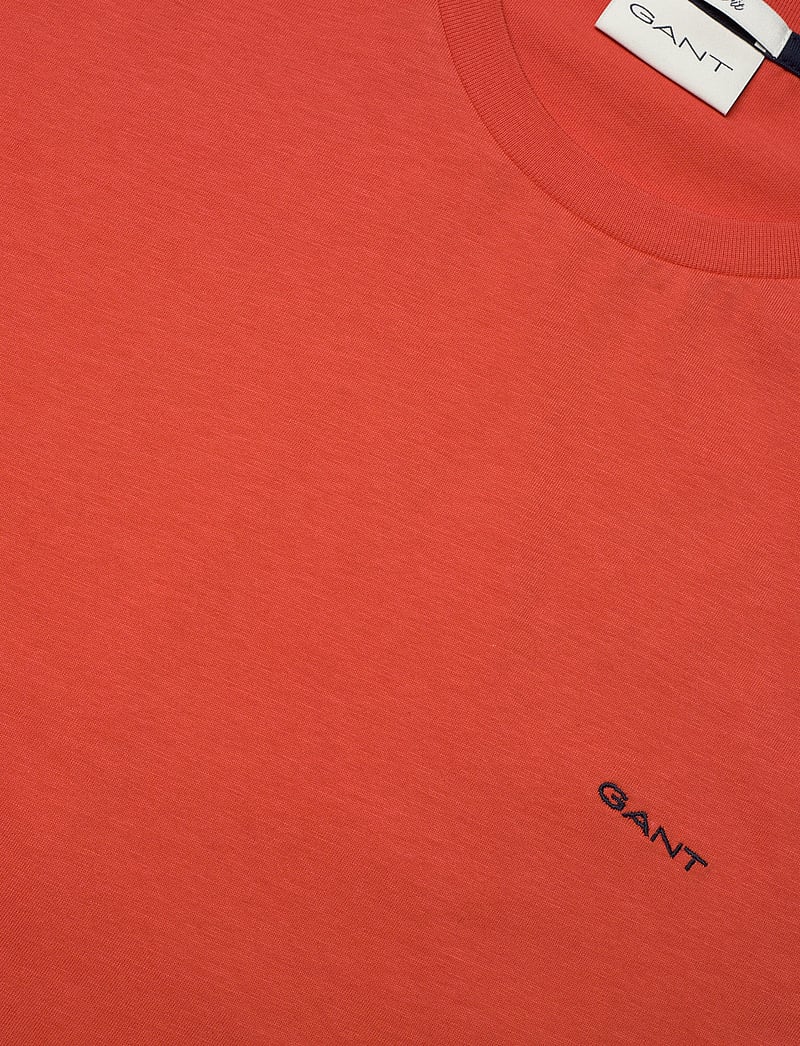 GANT - CONTRAST LOGO SS T-SHIRT - marškinėliai trumpomis rankovėmis - deep orange - 2