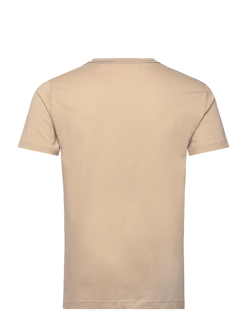 GANT - CONTRAST LOGO SS T-SHIRT - kortärmade t-shirts - dry sand - 1