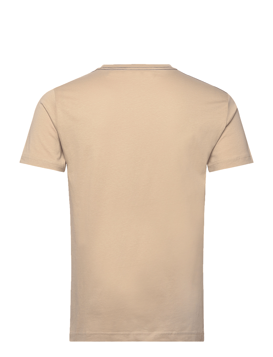 Gant - CONTRAST LOGO SS T-SHIRT - dry sand - 1