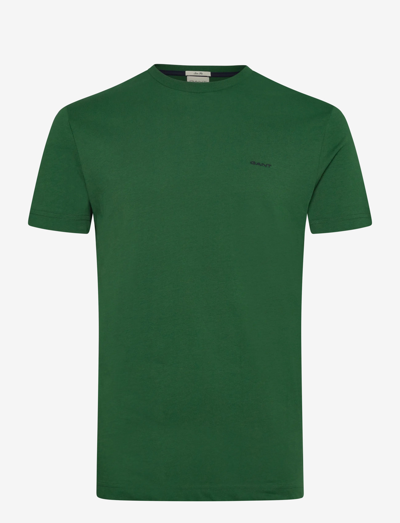 GANT - CONTRAST LOGO SS T-SHIRT - short-sleeved t-shirts - forest green - 0