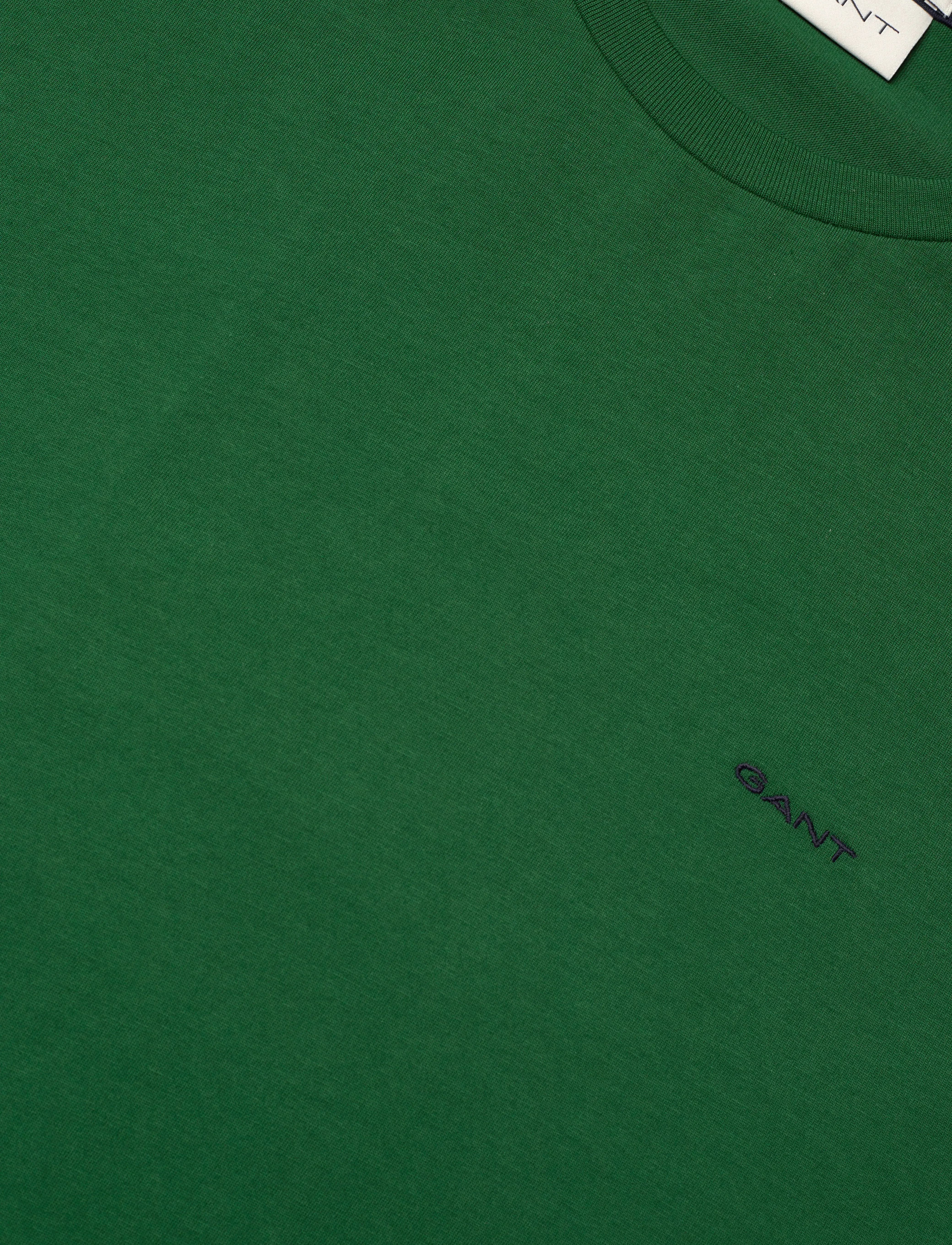 Gant - CONTRAST LOGO SS T-SHIRT - kortärmade t-shirts - forest green - 2