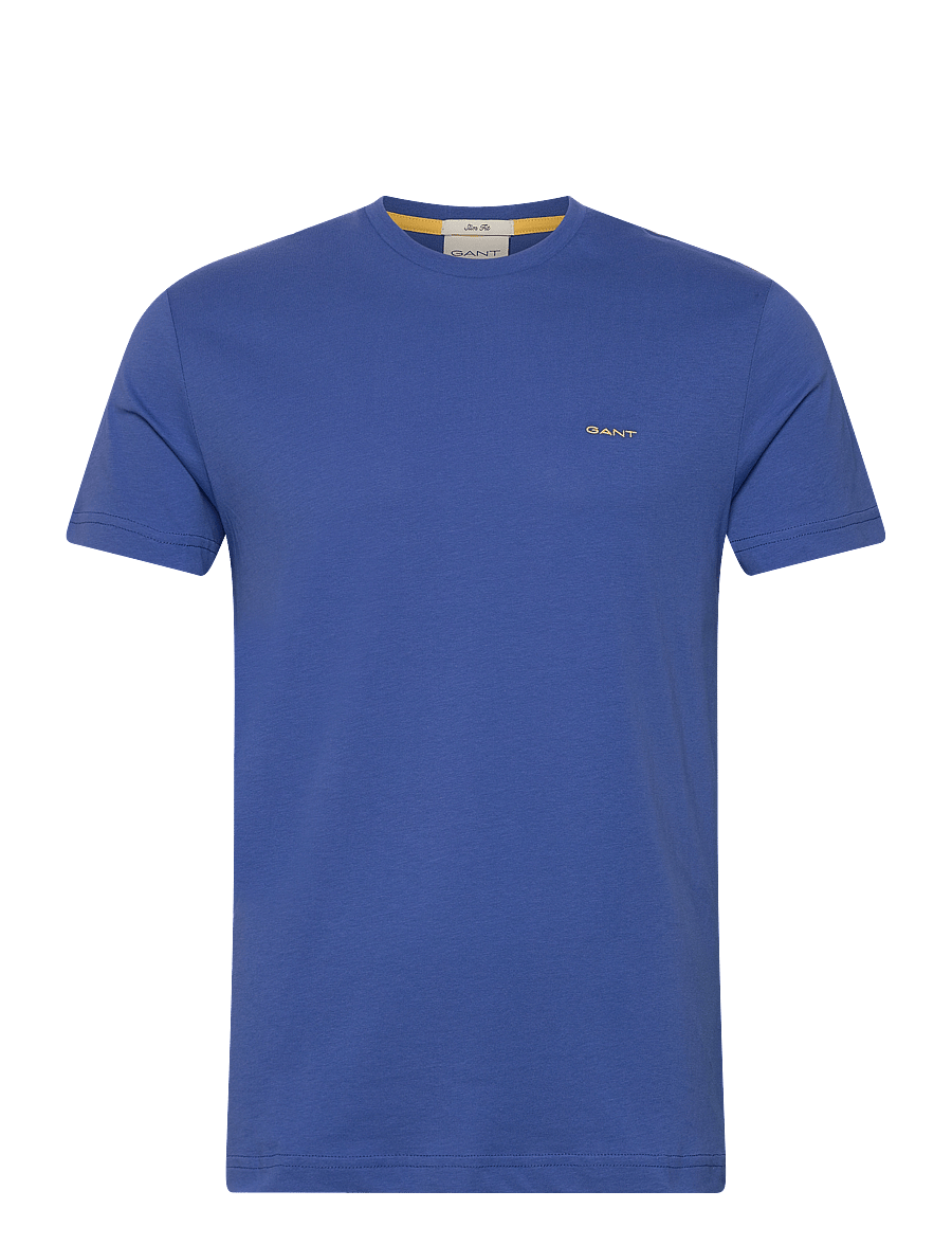 Gant - CONTRAST LOGO SS T-SHIRT - kurzärmelig - rich blue - 1