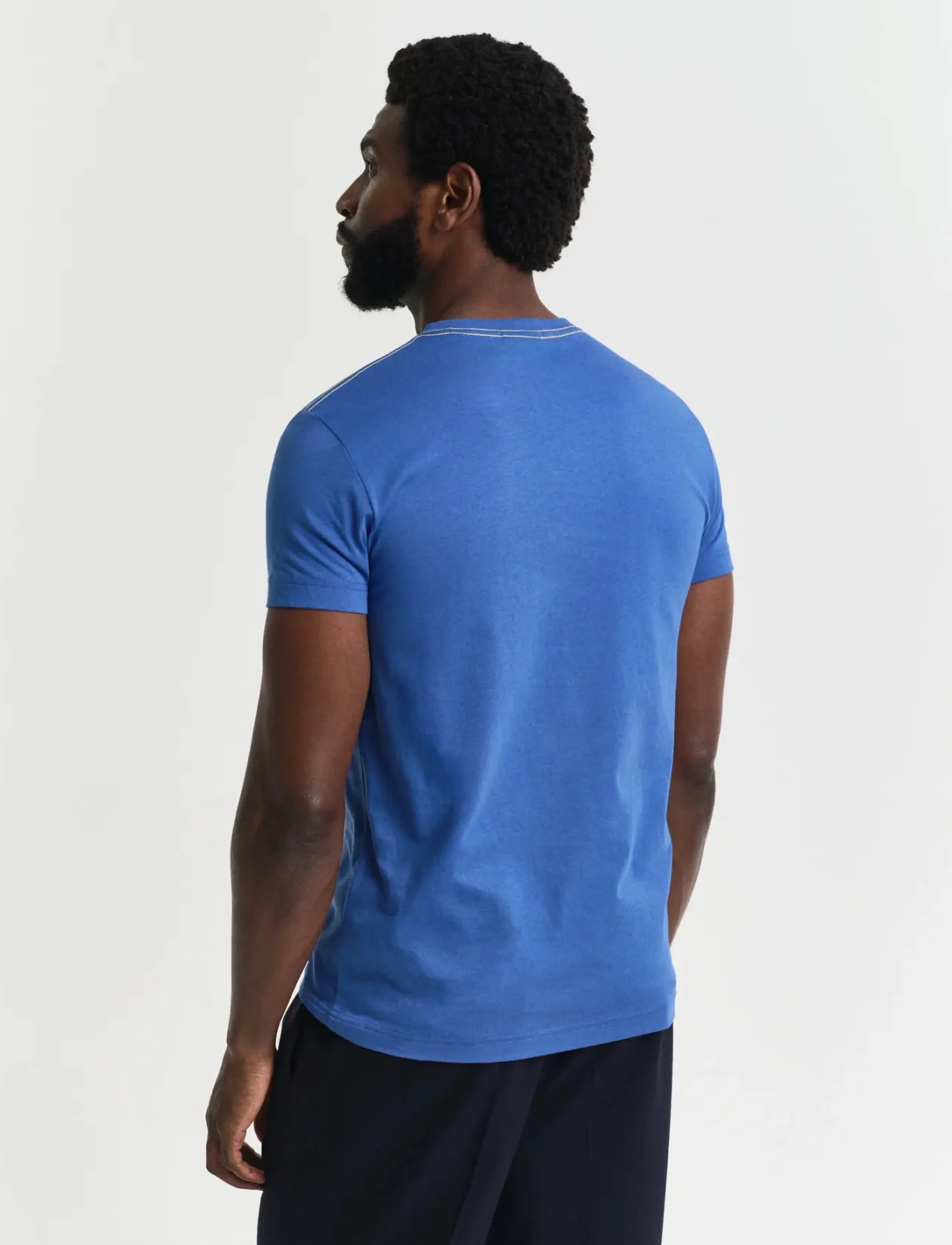 Gant - CONTRAST LOGO SS T-SHIRT - t-shirts à manches courtes - rich blue - 3