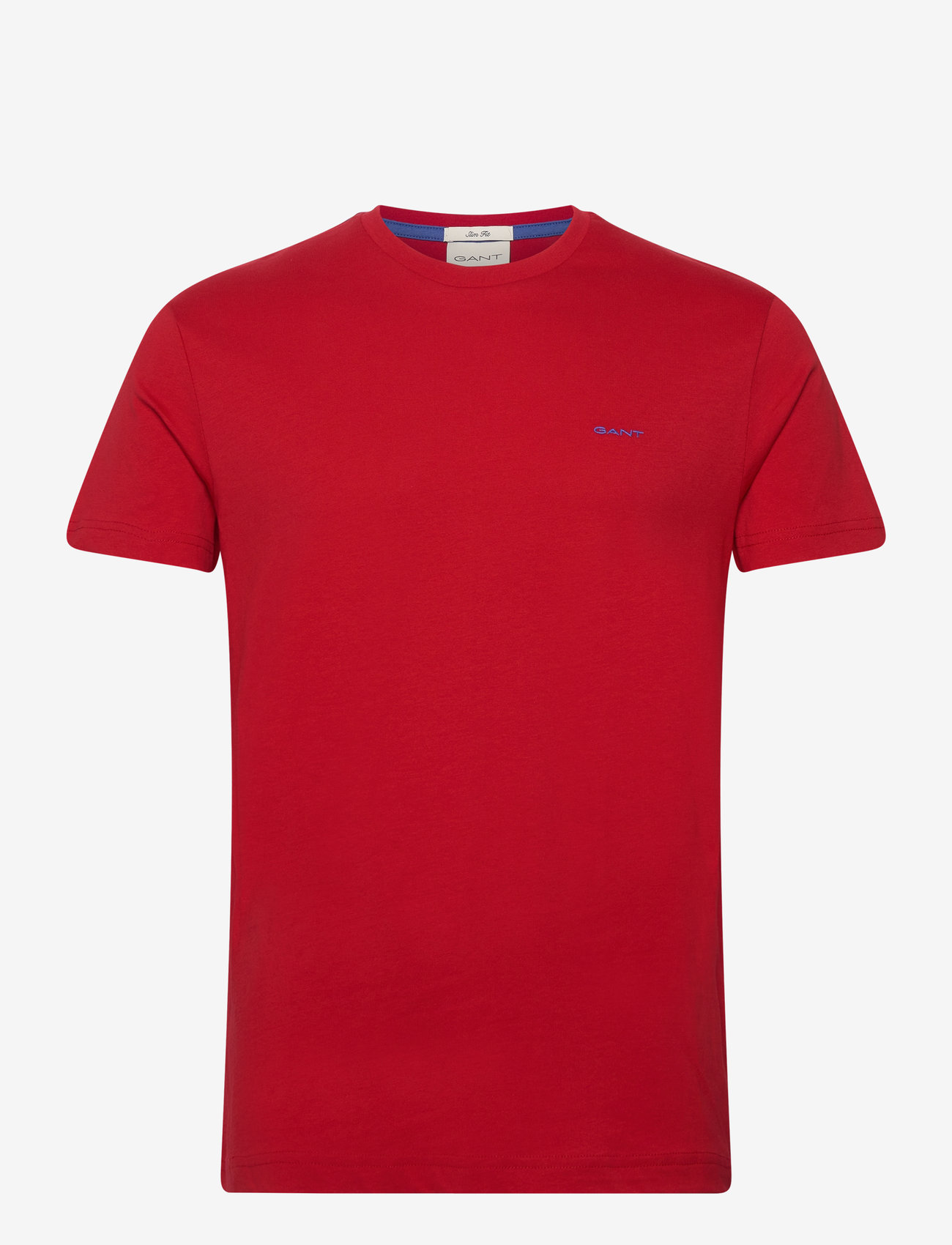 GANT - CONTRAST LOGO SS T-SHIRT - kurzärmelig - ruby red - 0
