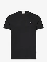 GANT - SLIM PIQUE SS T-SHIRT - kortärmade t-shirts - black - 0