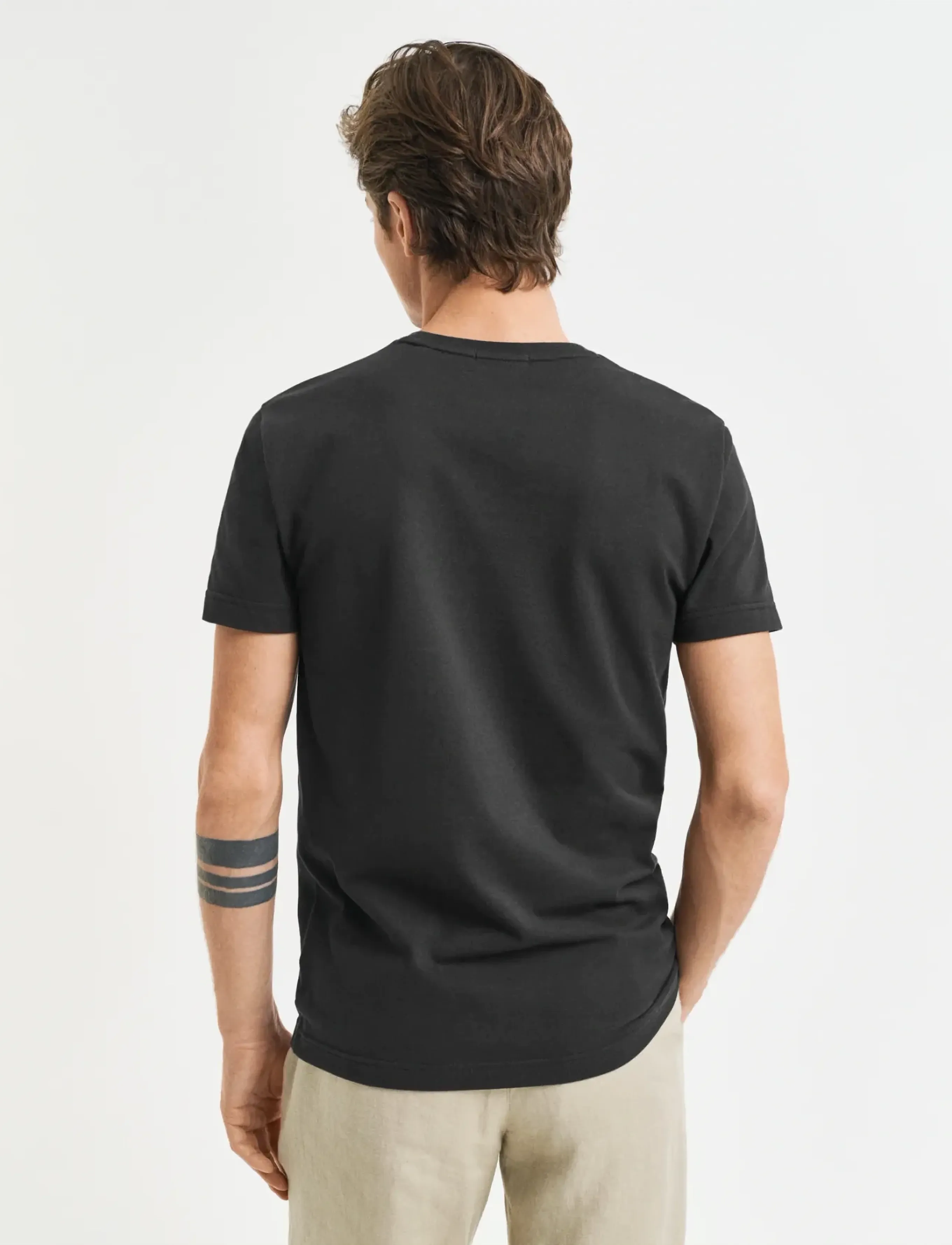 Gant - SLIM PIQUE SS T-SHIRT - kortærmede t-shirts - black - 3