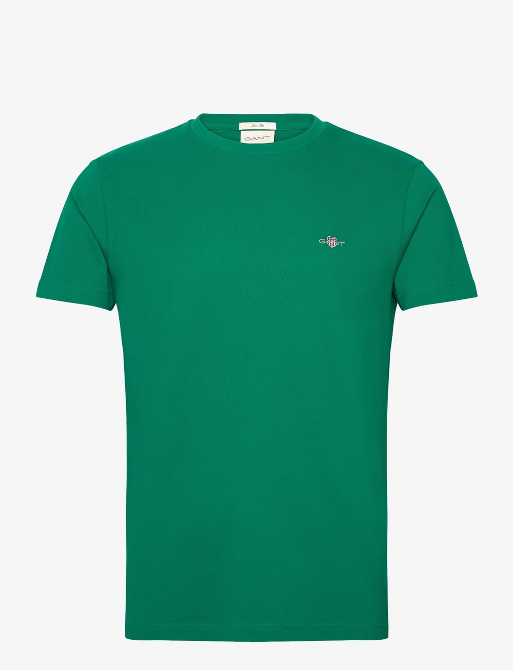 GANT - SLIM PIQUE SS T-SHIRT - kurzärmelig - deep green - 0