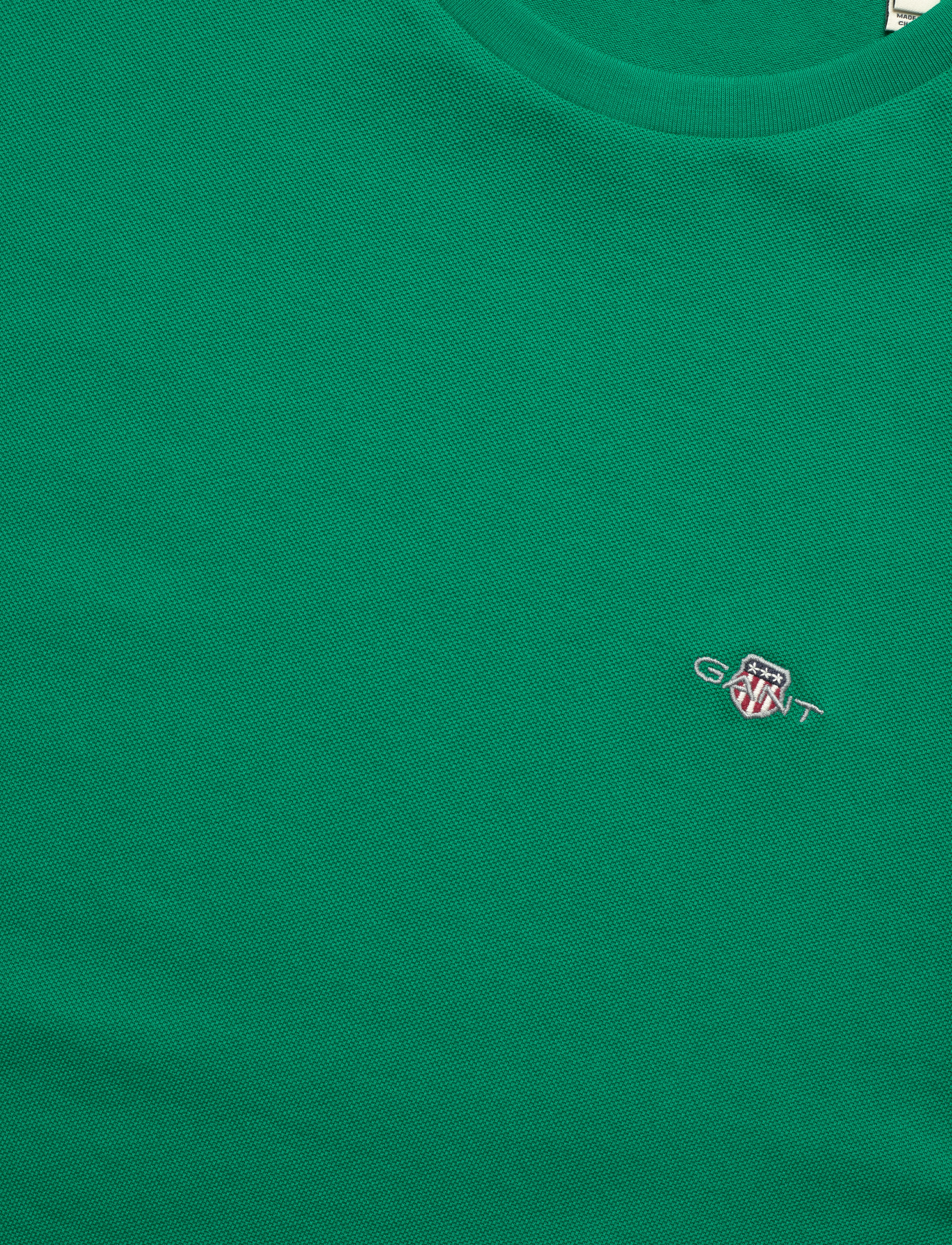 Gant - SLIM PIQUE SS T-SHIRT - kortærmede t-shirts - deep green - 2