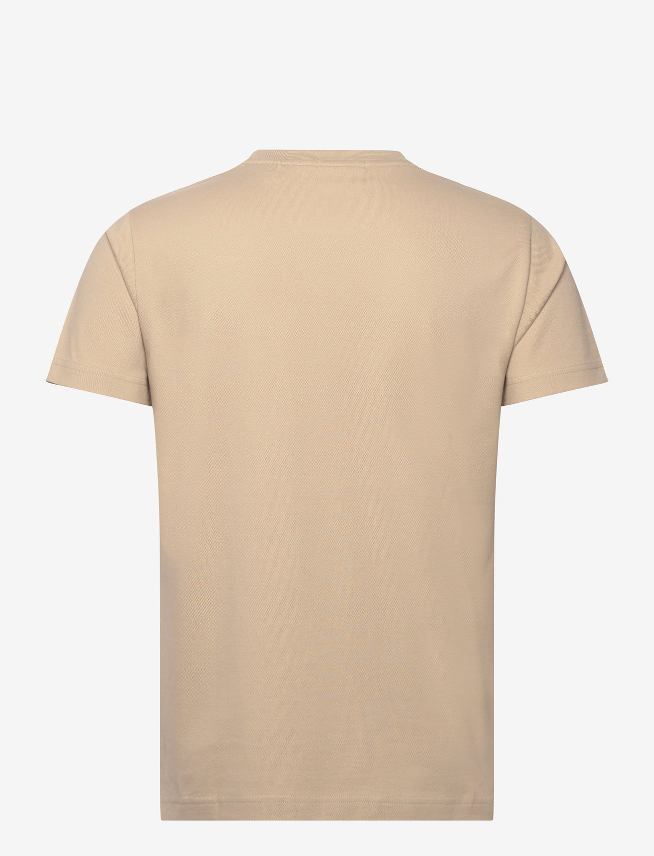 GANT - SLIM PIQUE SS T-SHIRT - kortärmade t-shirts - dry sand - 1
