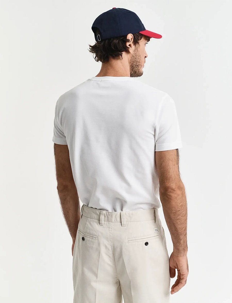 Gant - SLIM PIQUE SS T-SHIRT - short-sleeved t-shirts - eggshell - 3
