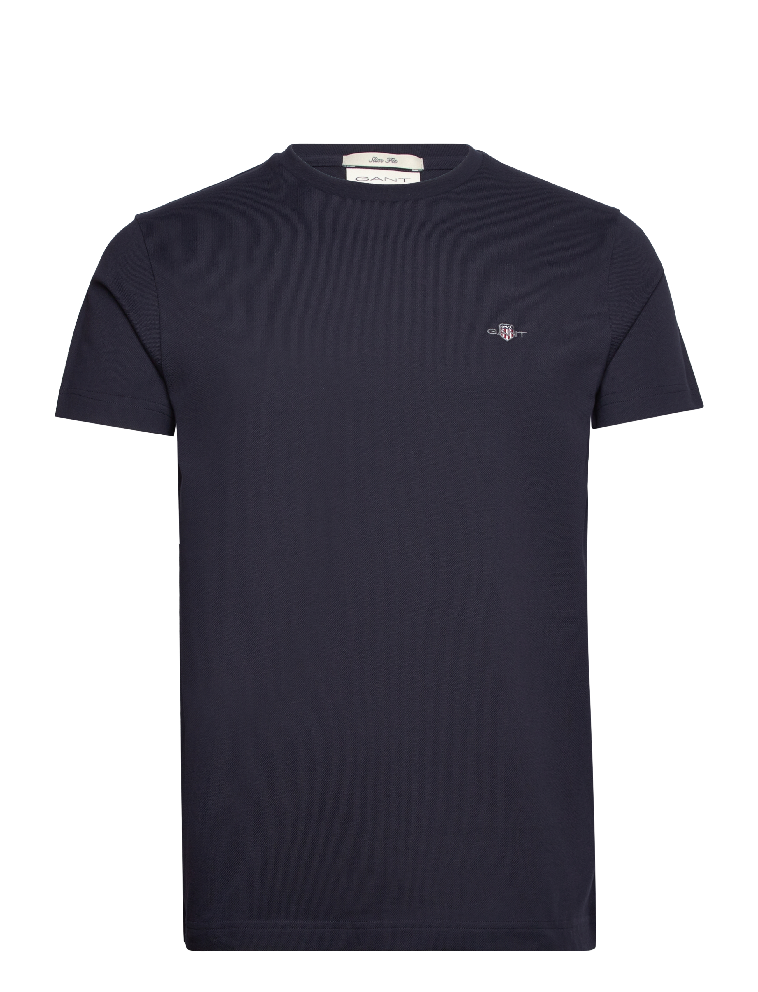 Gant SLIM PIQUE SS T-SHIRT - Basic T-Shirts - EVENING BLUE / blue