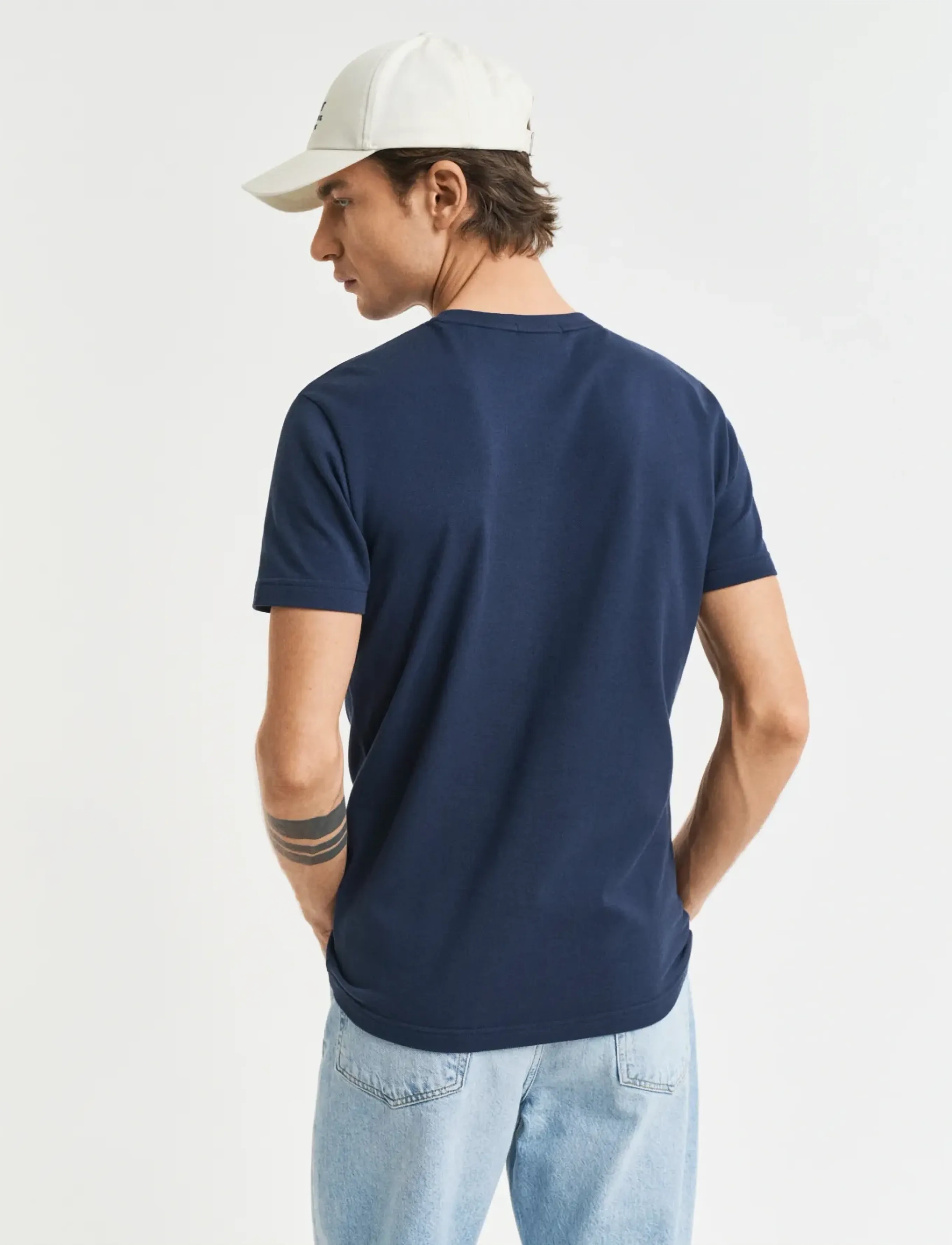 Gant - SLIM PIQUE SS T-SHIRT - t-shirts à manches courtes - evening blue - 3
