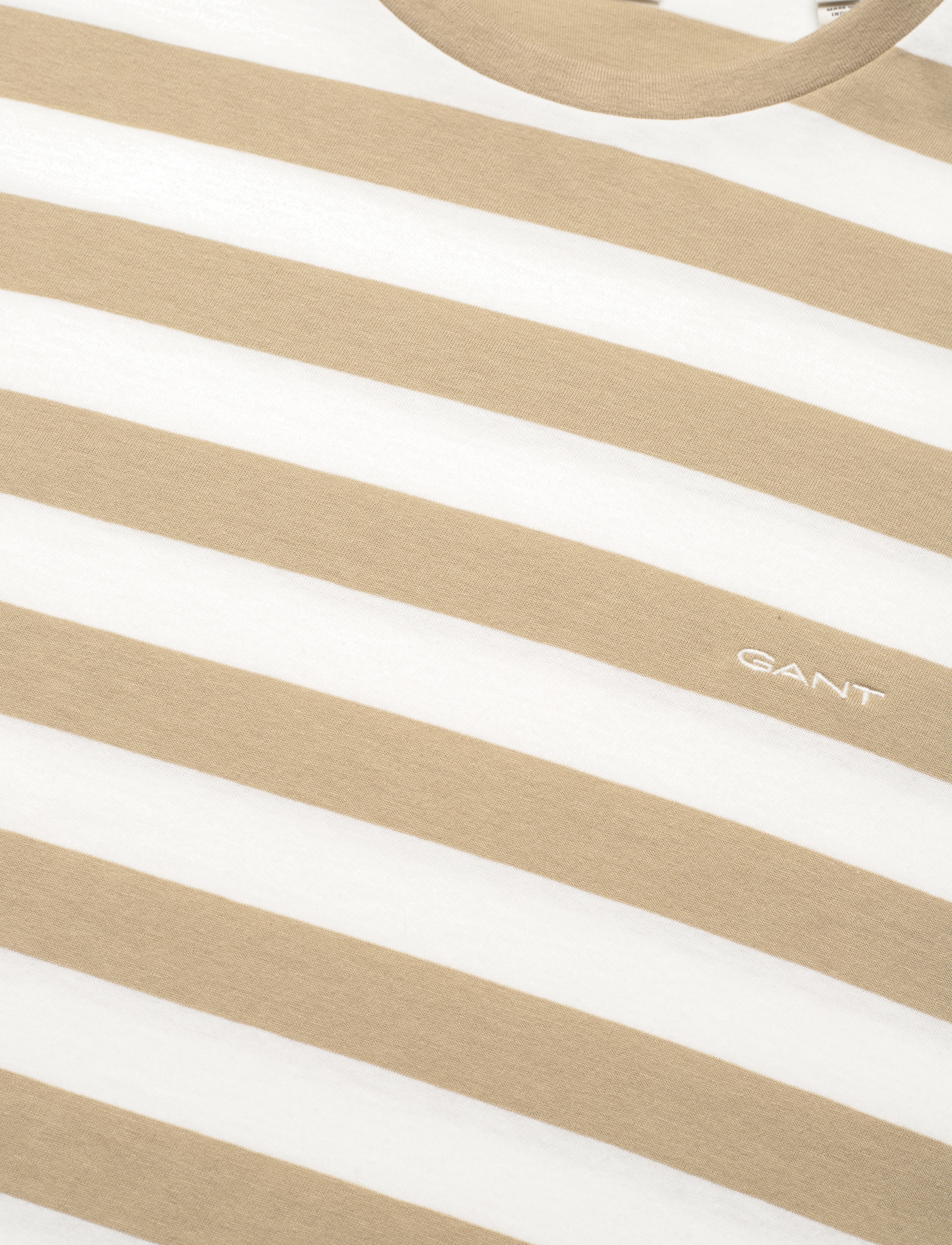 GANT - STRIPE SS T-SHIRT - dried khaki - 2