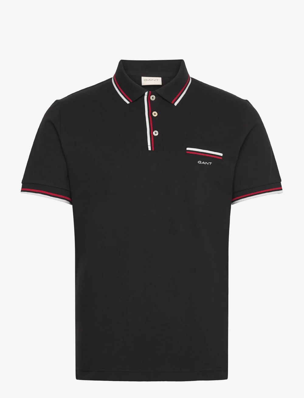 GANT - 2-COL TIPPING SS PIQUE POLO - lühikeste varrukatega polod - black - 0