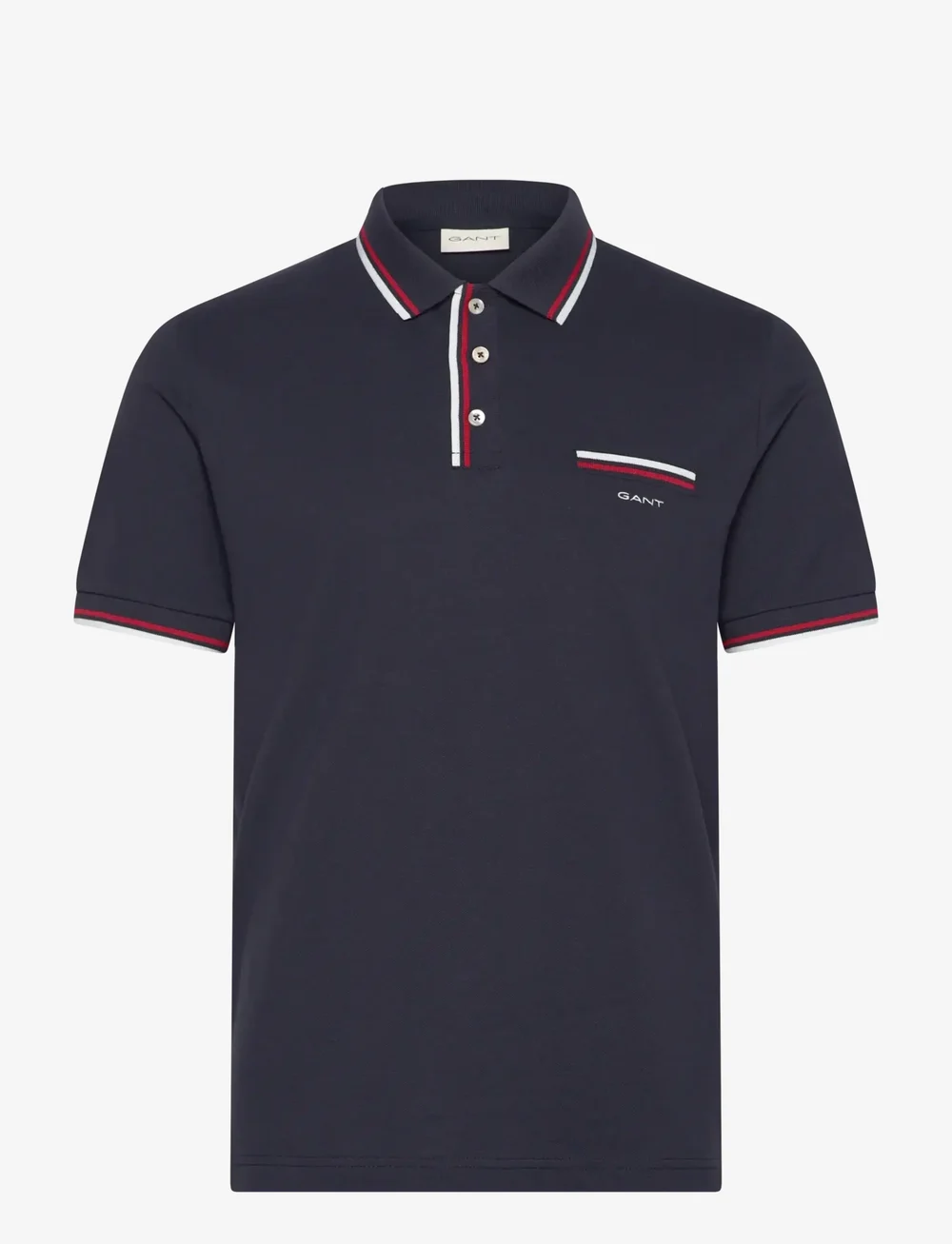 GANT - 2-COL TIPPING SS PIQUE POLO - kurzärmelig - evening blue - 0