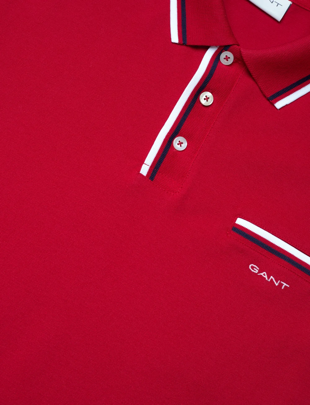 GANT - 2-COL TIPPING SS PIQUE POLO - kurzärmelig - ruby red - 2