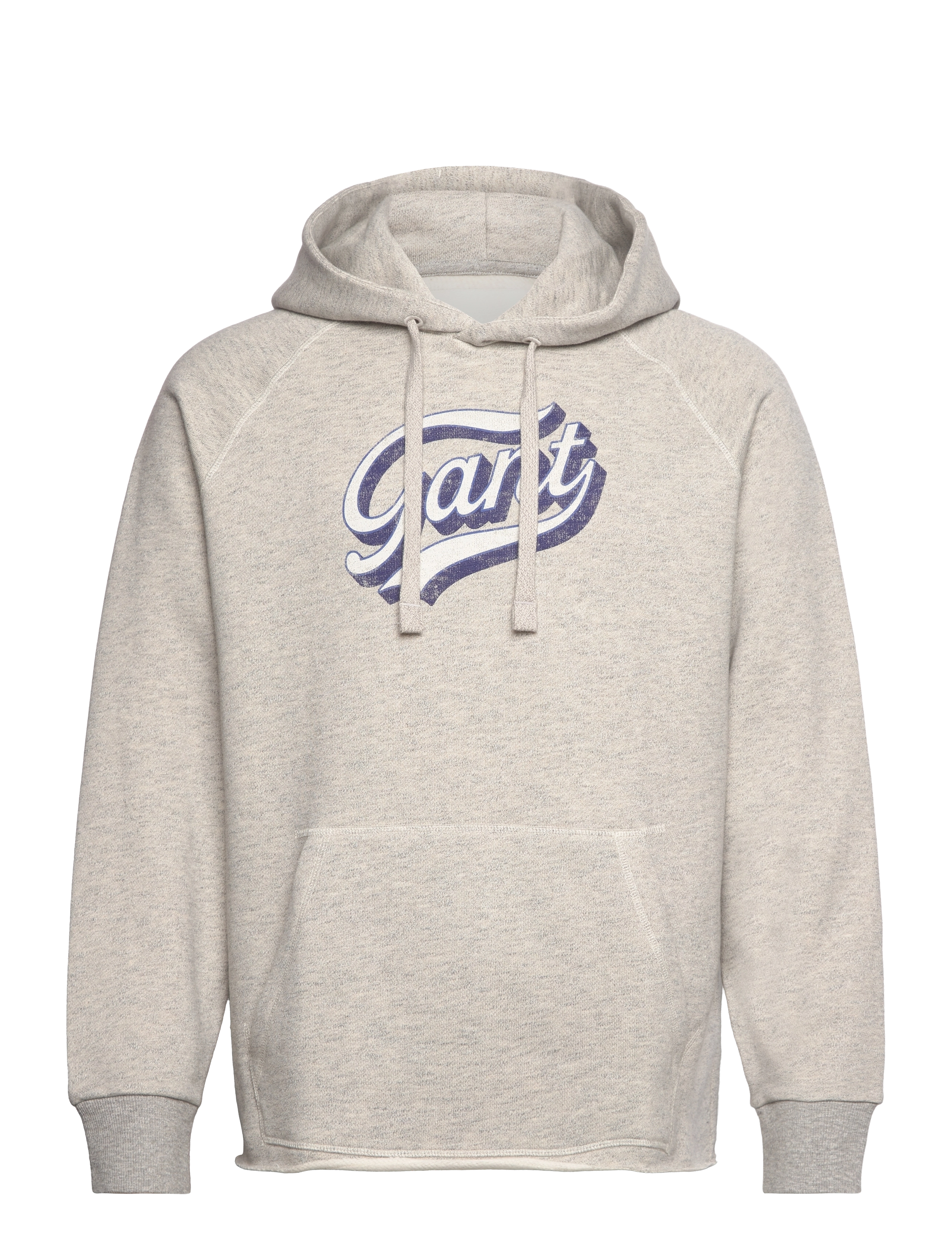 GANT - CUT OFF HOODIE - grey melange - 0