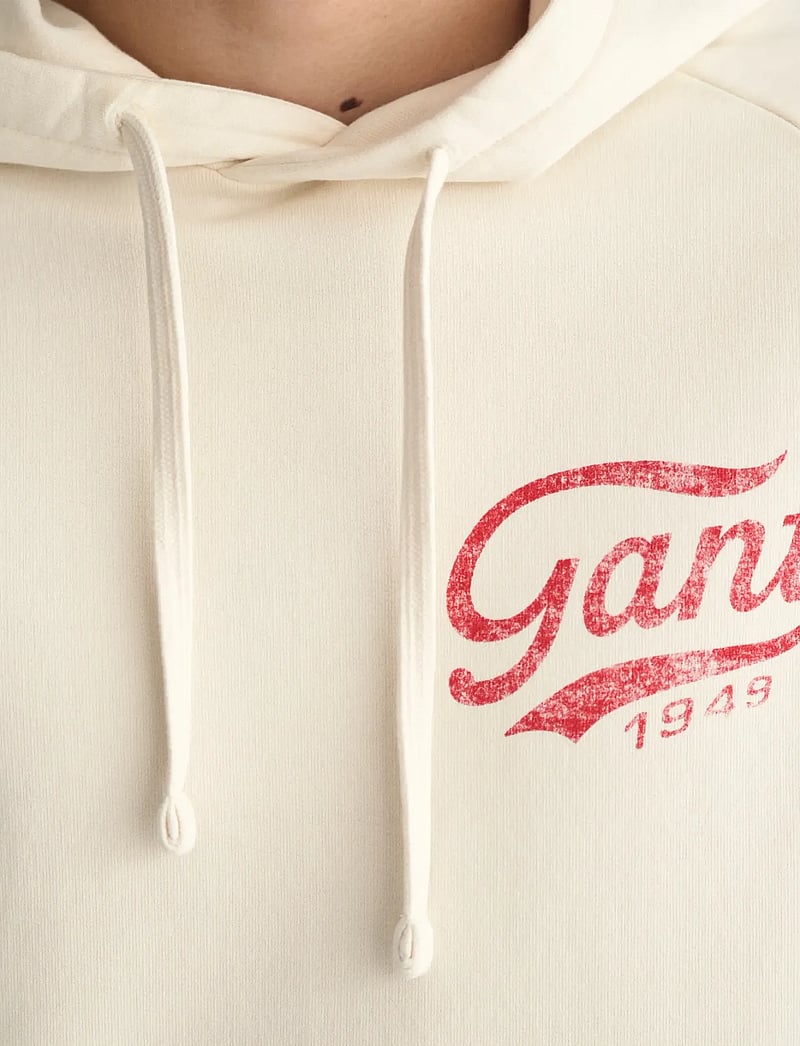 GANT - HEAVY WASH HOODIE - kapuutsiga dressipluusid - cream - 3