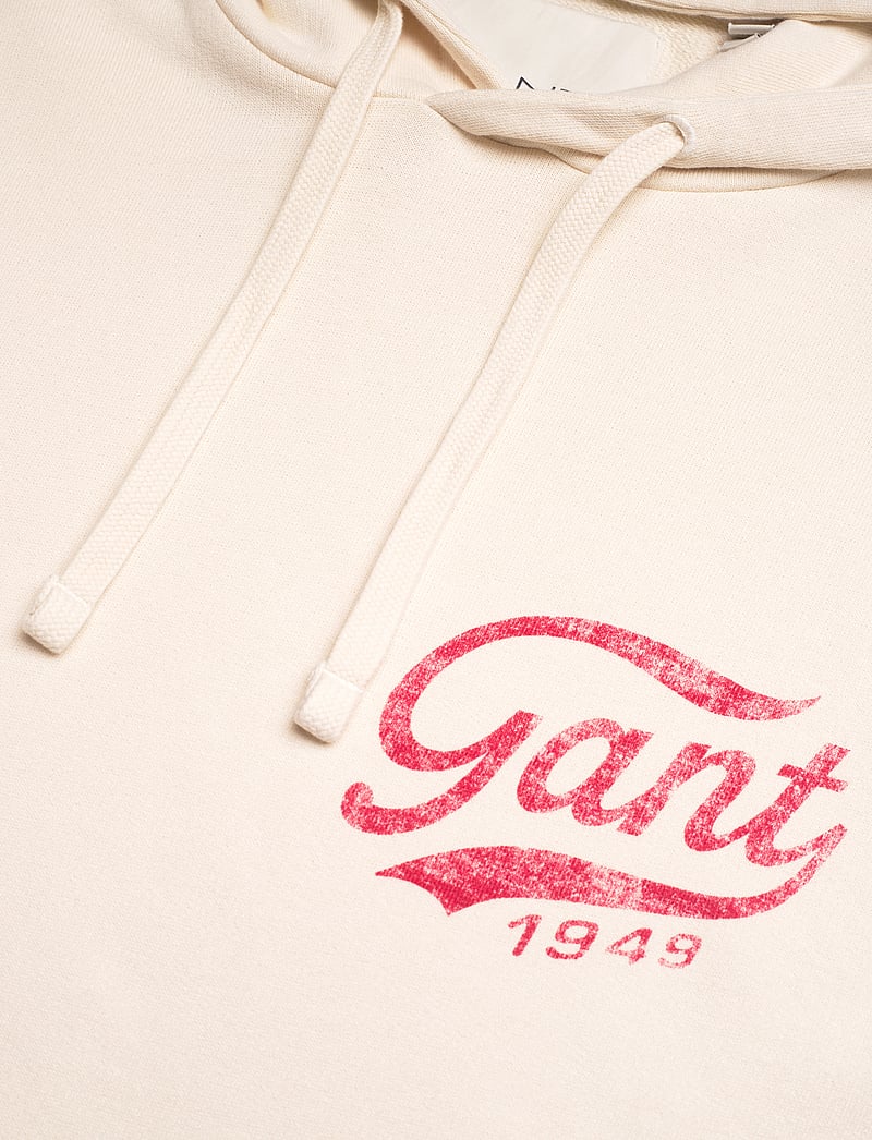 GANT - HEAVY WASH HOODIE - kapuutsiga dressipluusid - cream - 5
