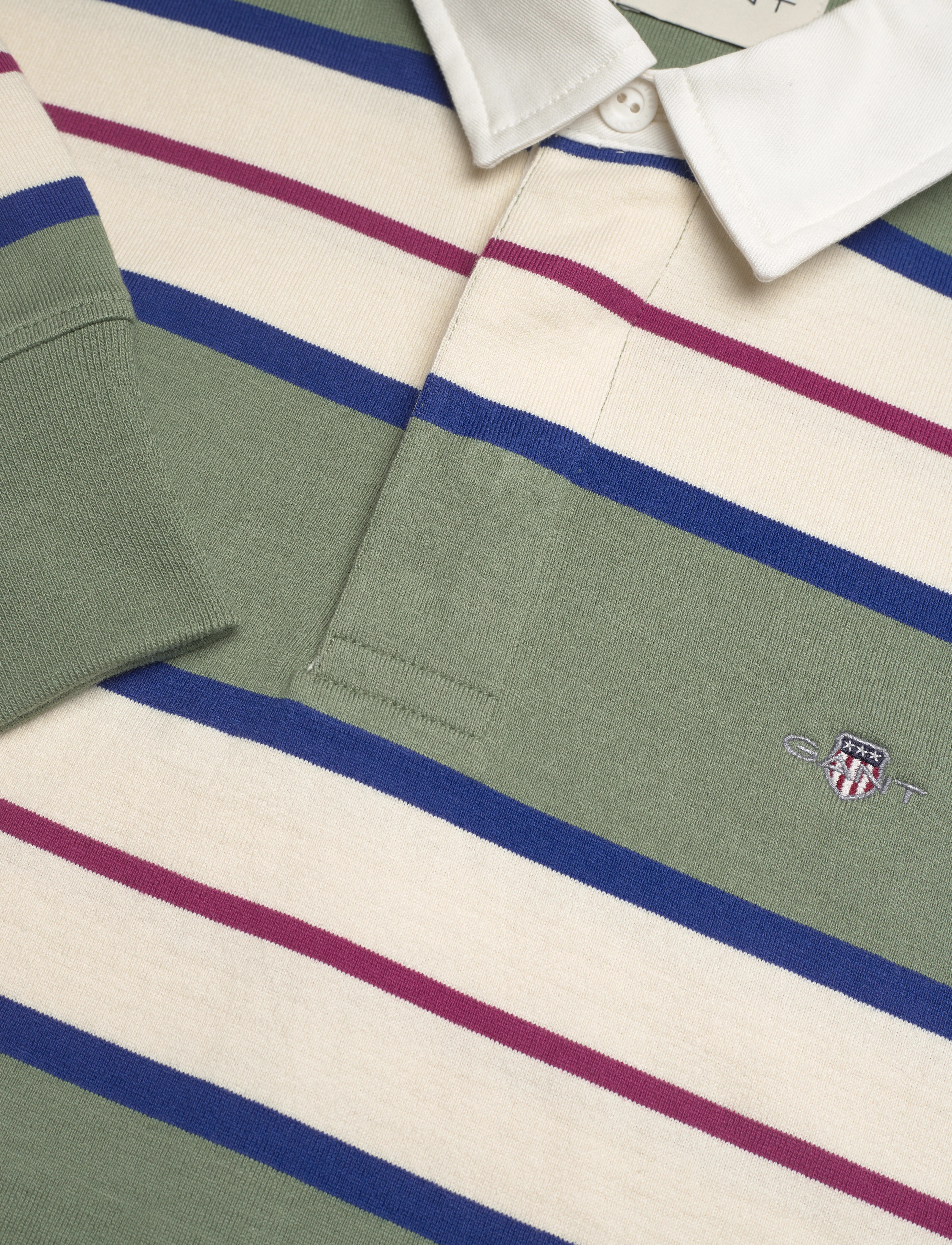 GANT - STRIPED HEAVY RUGGER - dry green - 2