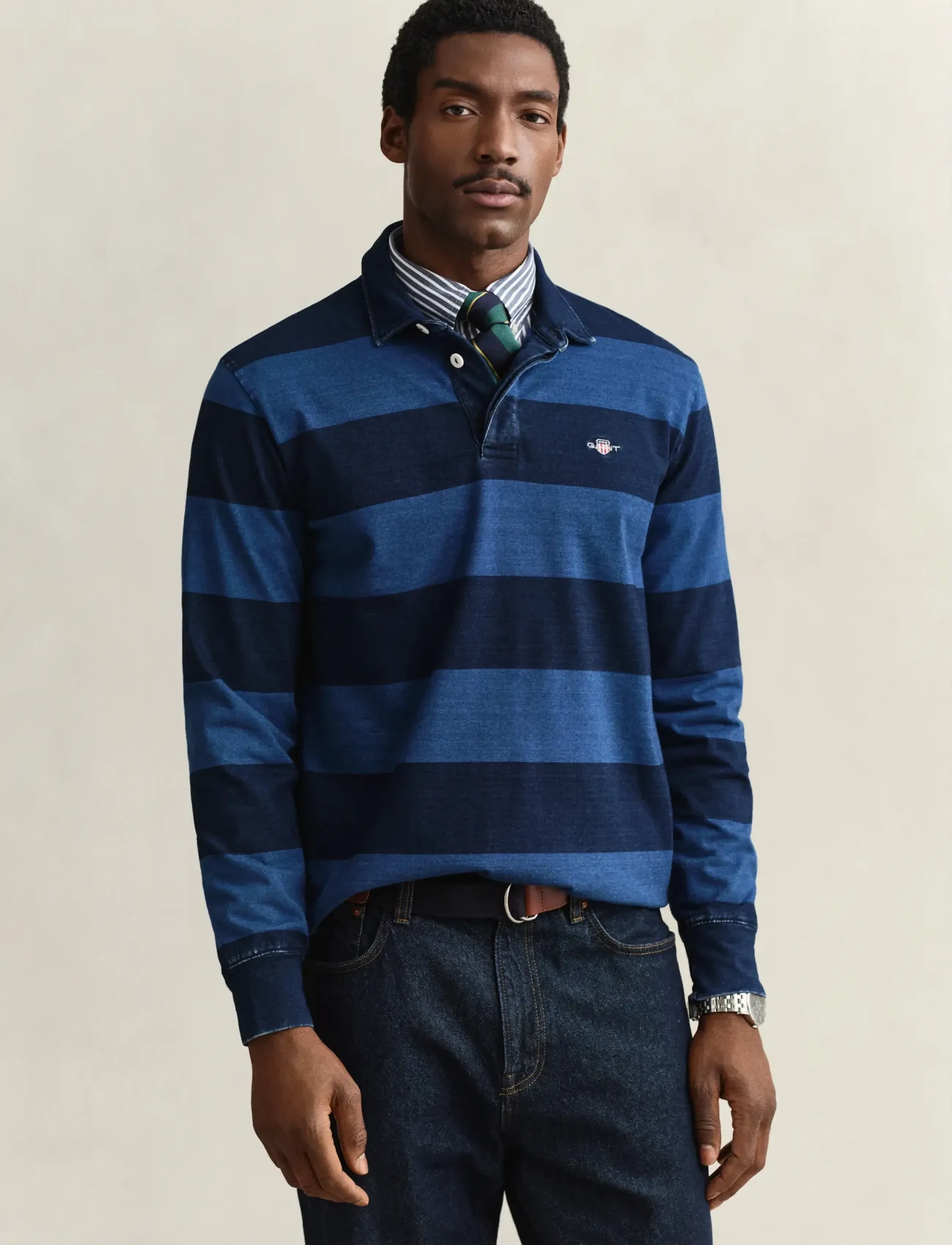 GANT INDIGO RUGGER - Kleidung - EVENING BLUE / navy