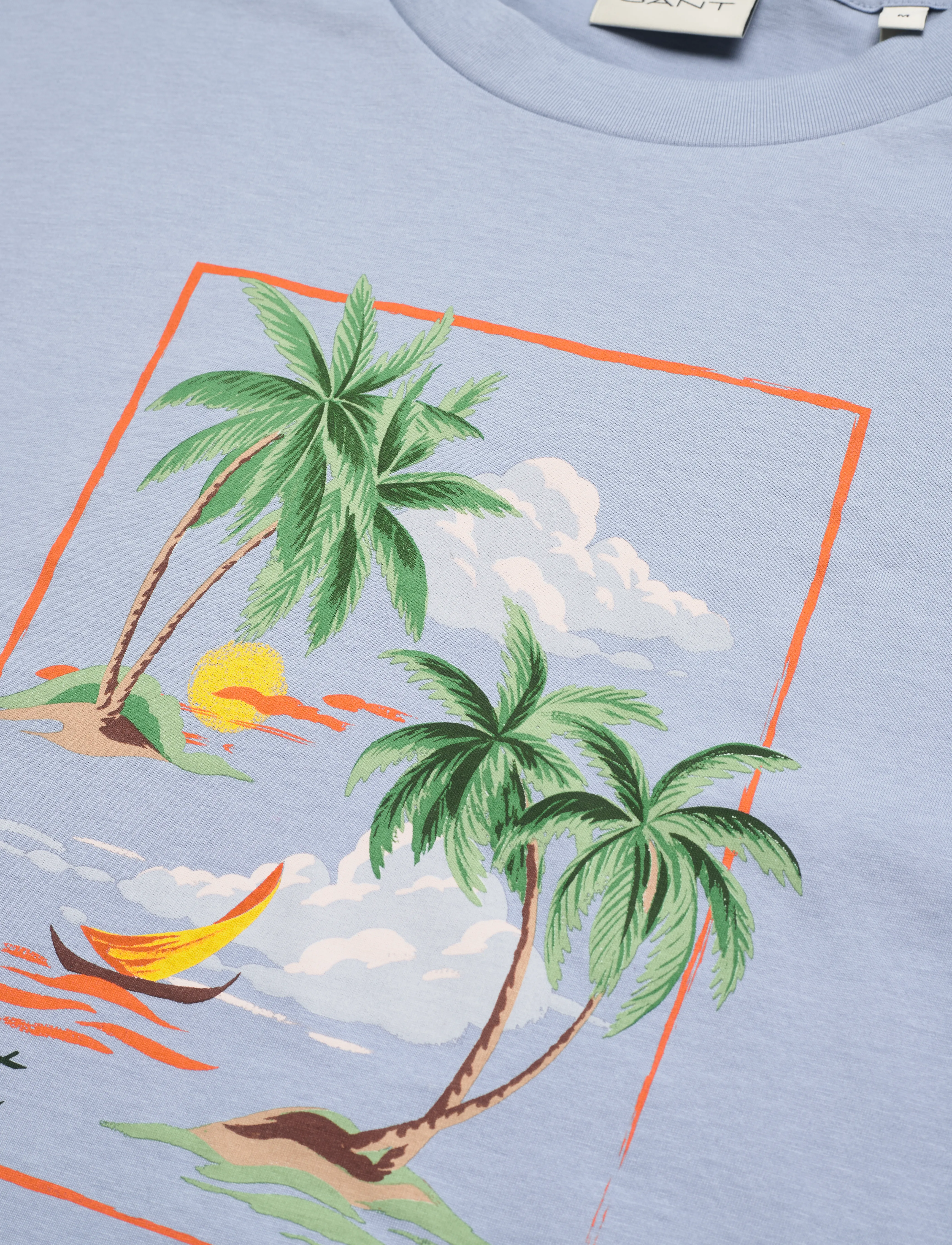 GANT - HAWAII PRINTED GRAPHIC SS T-SHIRT - dove blue - 2