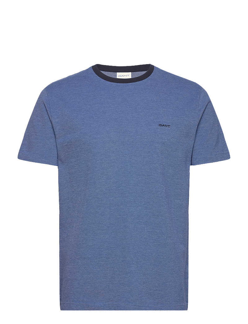 GANT - 4-COL OXFORD REGULAR SS T-SHIRT - kurzärmelig - day blue - 0