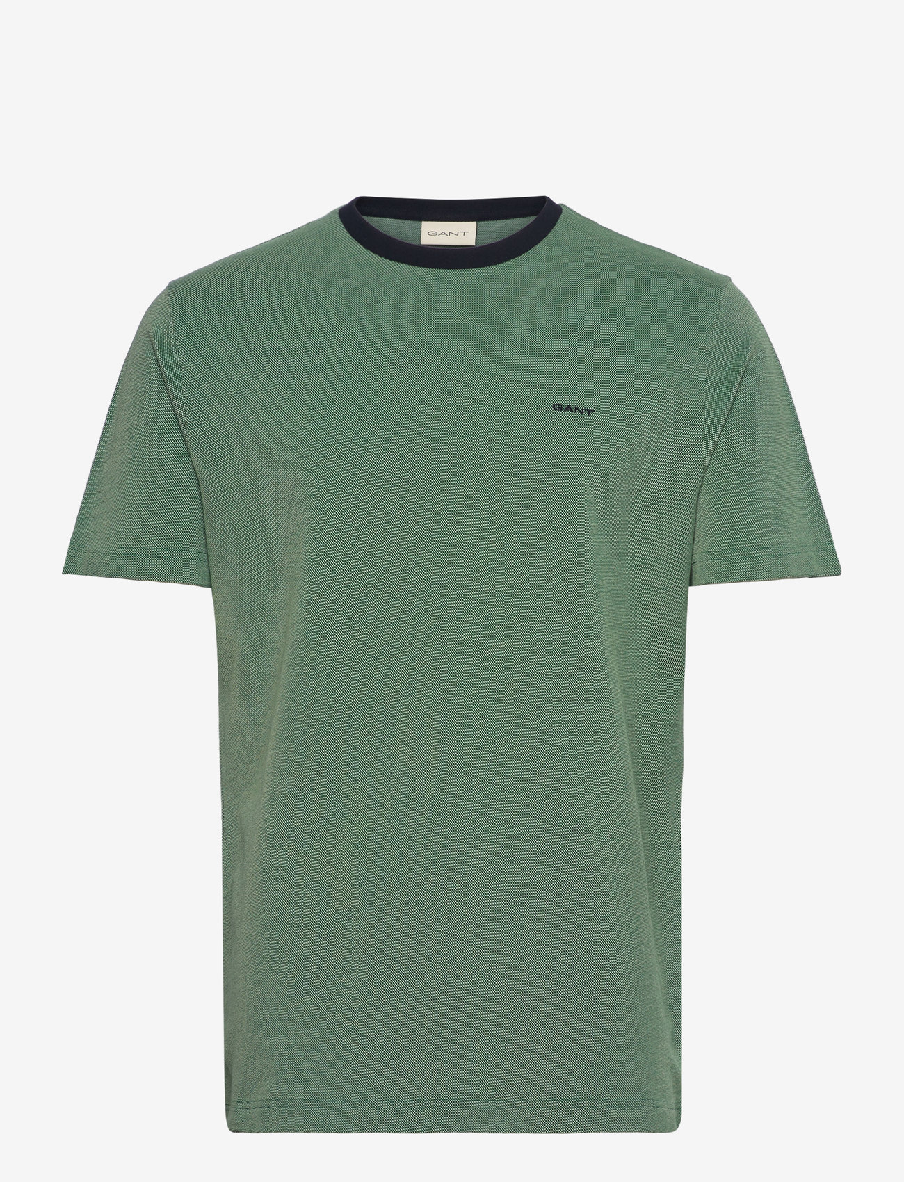 GANT - 4-COL OXFORD REGULAR SS T-SHIRT - kortärmade t-shirts - deep green - 0