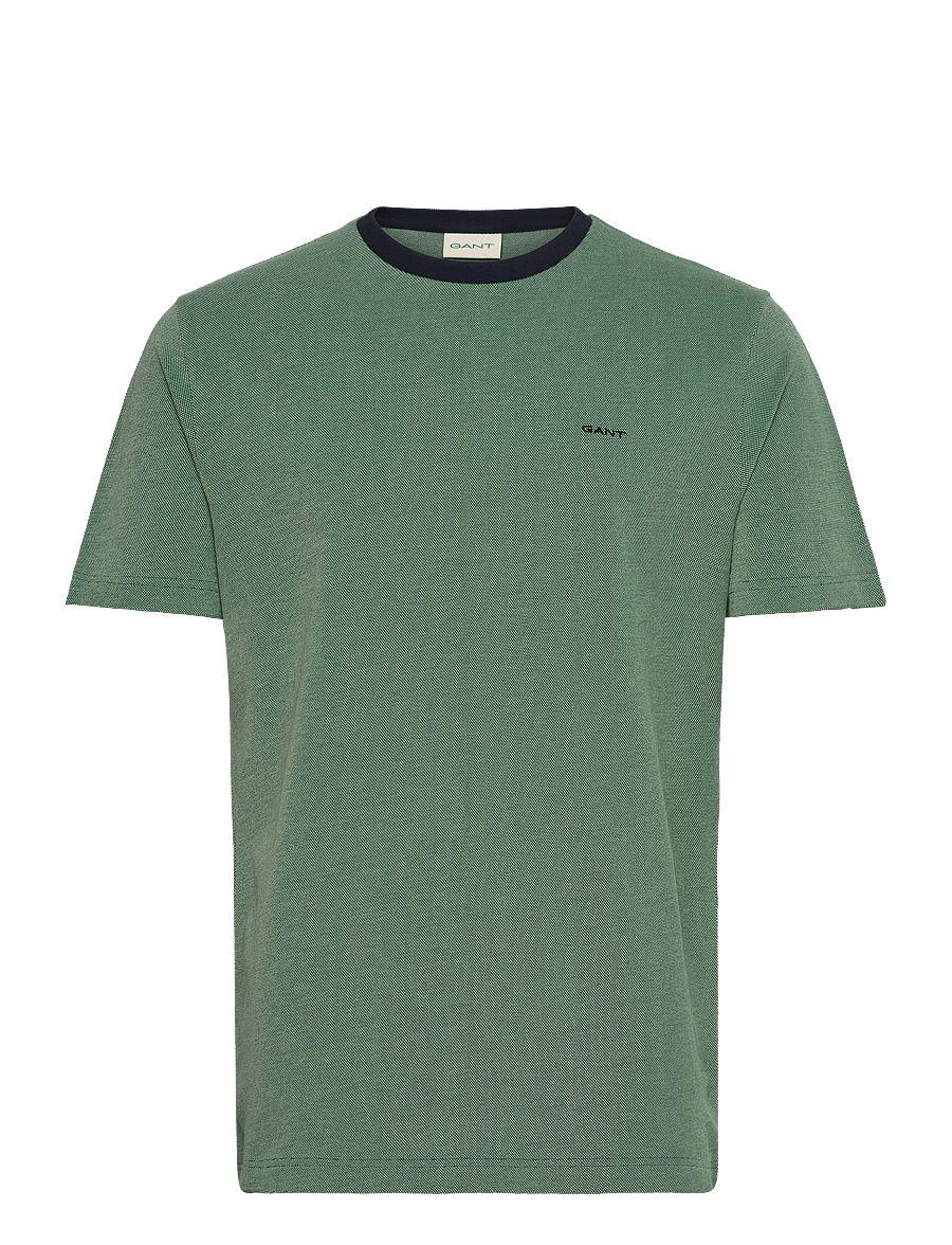 Gant - 4-COL OXFORD REGULAR SS T-SHIRT - t-shirts à manches courtes - deep green - 1