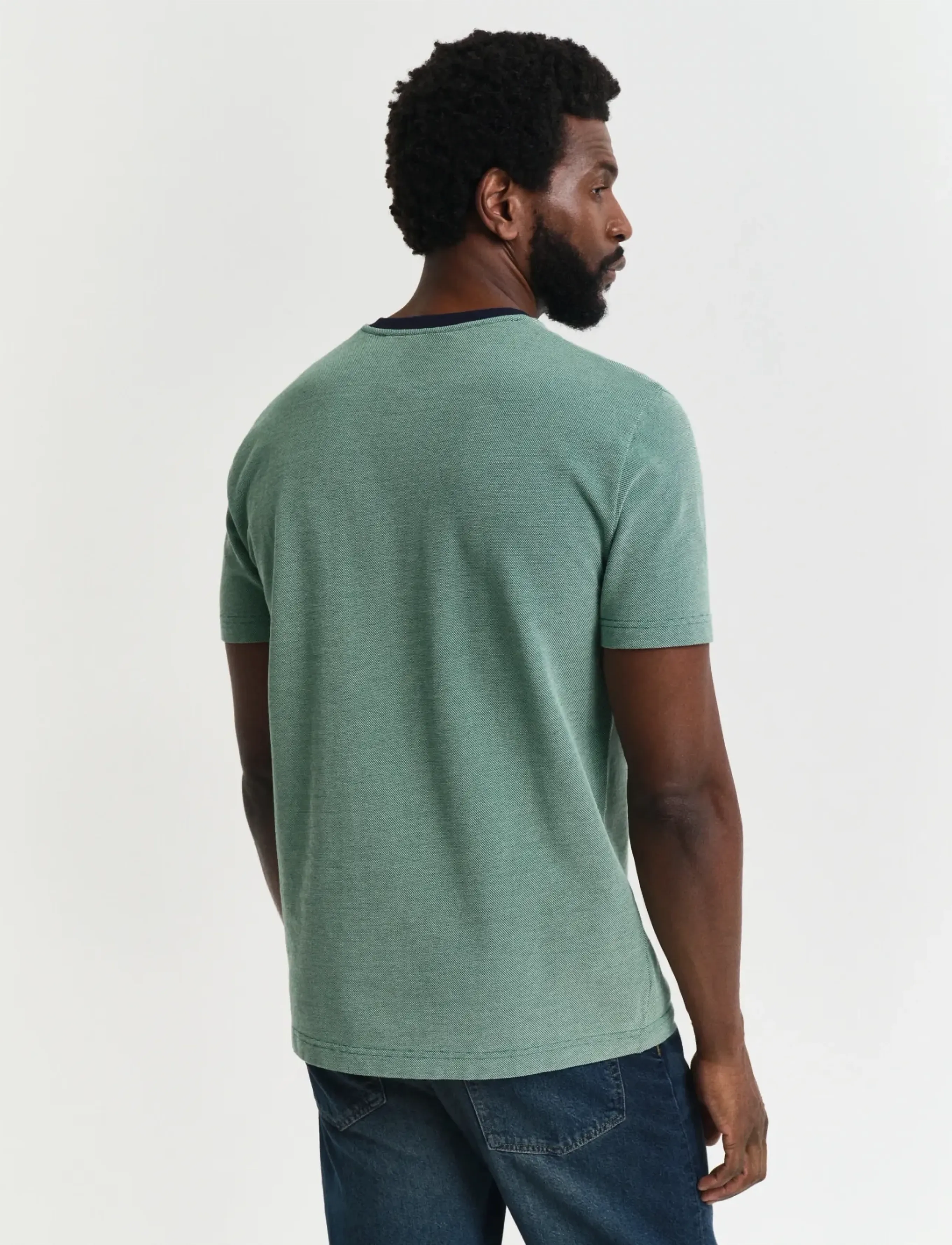Gant - 4-COL OXFORD REGULAR SS T-SHIRT - t-shirts à manches courtes - deep green - 3