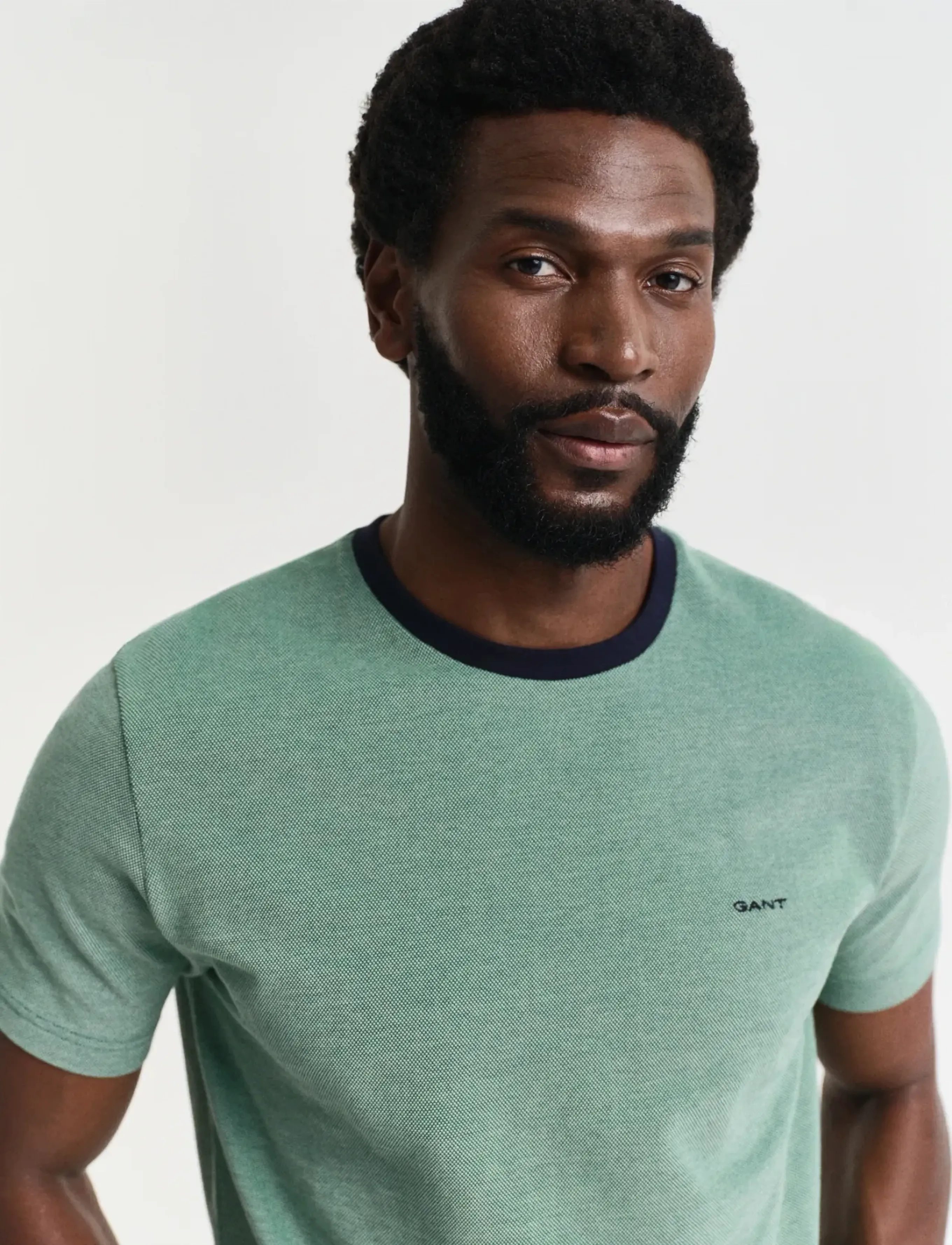 Gant - 4-COL OXFORD REGULAR SS T-SHIRT - t-shirts à manches courtes - deep green - 4