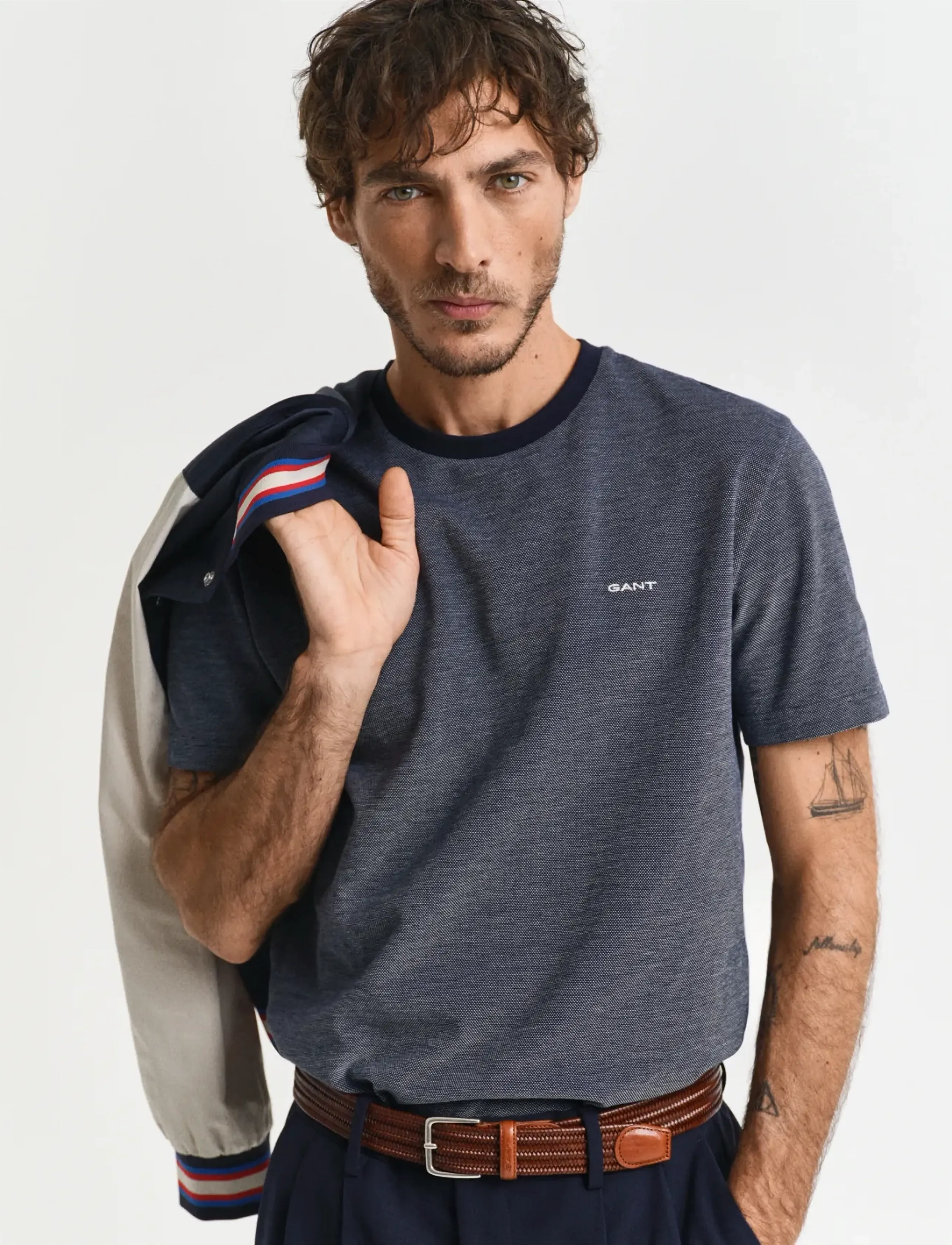 Gant 4-COL OXFORD REGULAR SS T-SHIRT - Deals - PERSIAN BLUE / blue