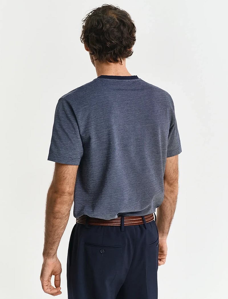 GANT - 4-COL OXFORD REGULAR SS T-SHIRT - kortärmade t-shirts - persian blue - 3