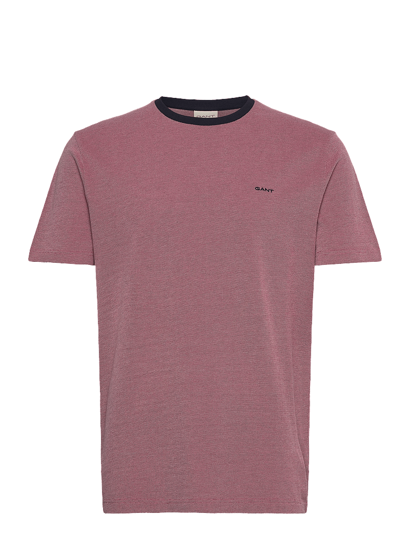 GANT - 4-COL OXFORD REGULAR SS T-SHIRT - kortärmade t-shirts - watermelon red - 0